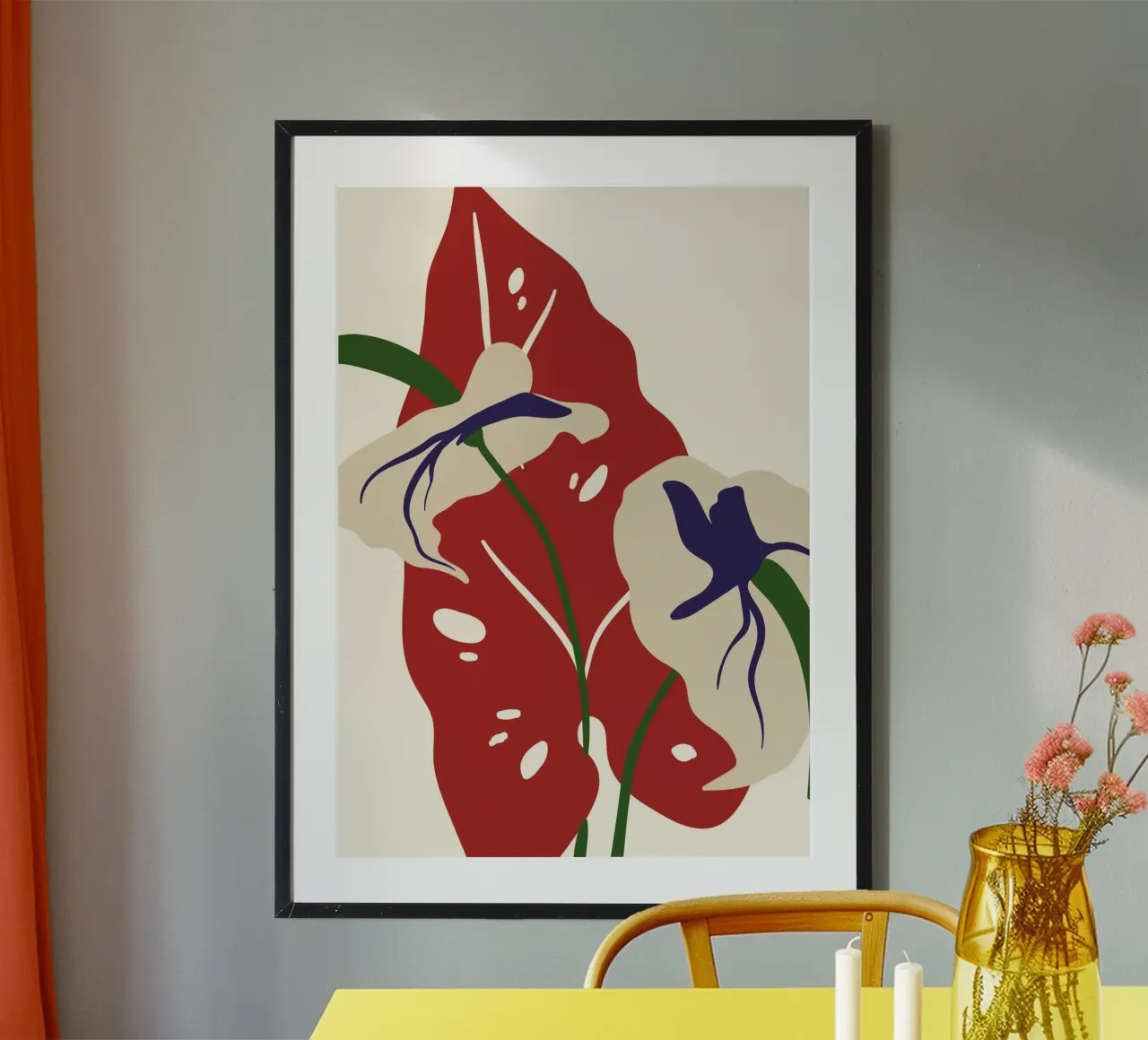 Abstract Botanical Harmony | Art carta hahnemühle da PrintCessStudio