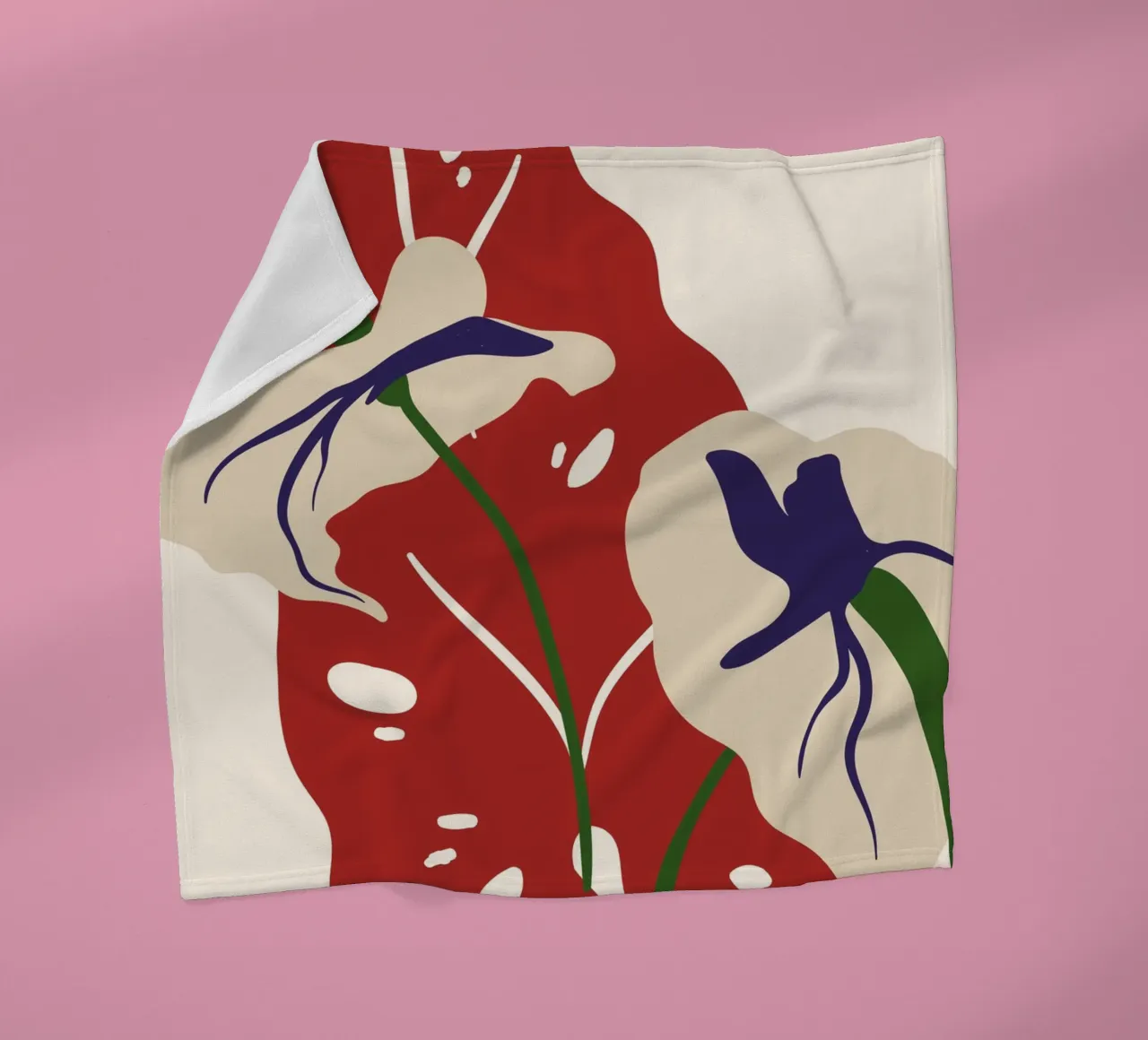 Abstract Botanical Harmony | Art coperta in pile da PrintCessStudio