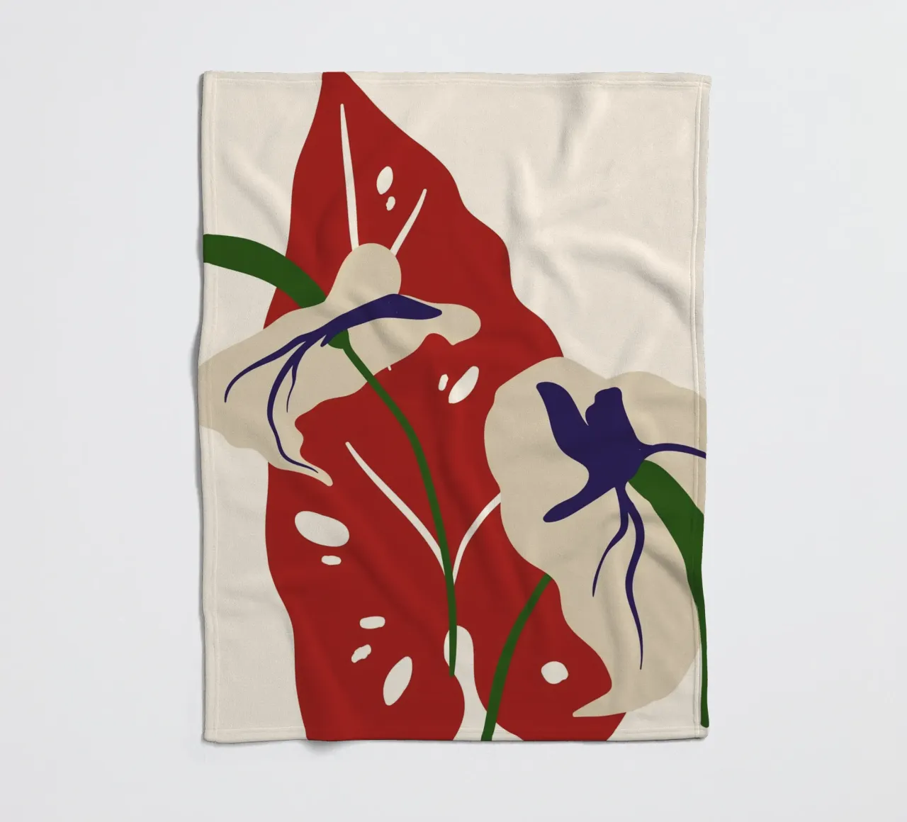 Abstract Botanical Harmony | Art coperta in pile da PrintCessStudio