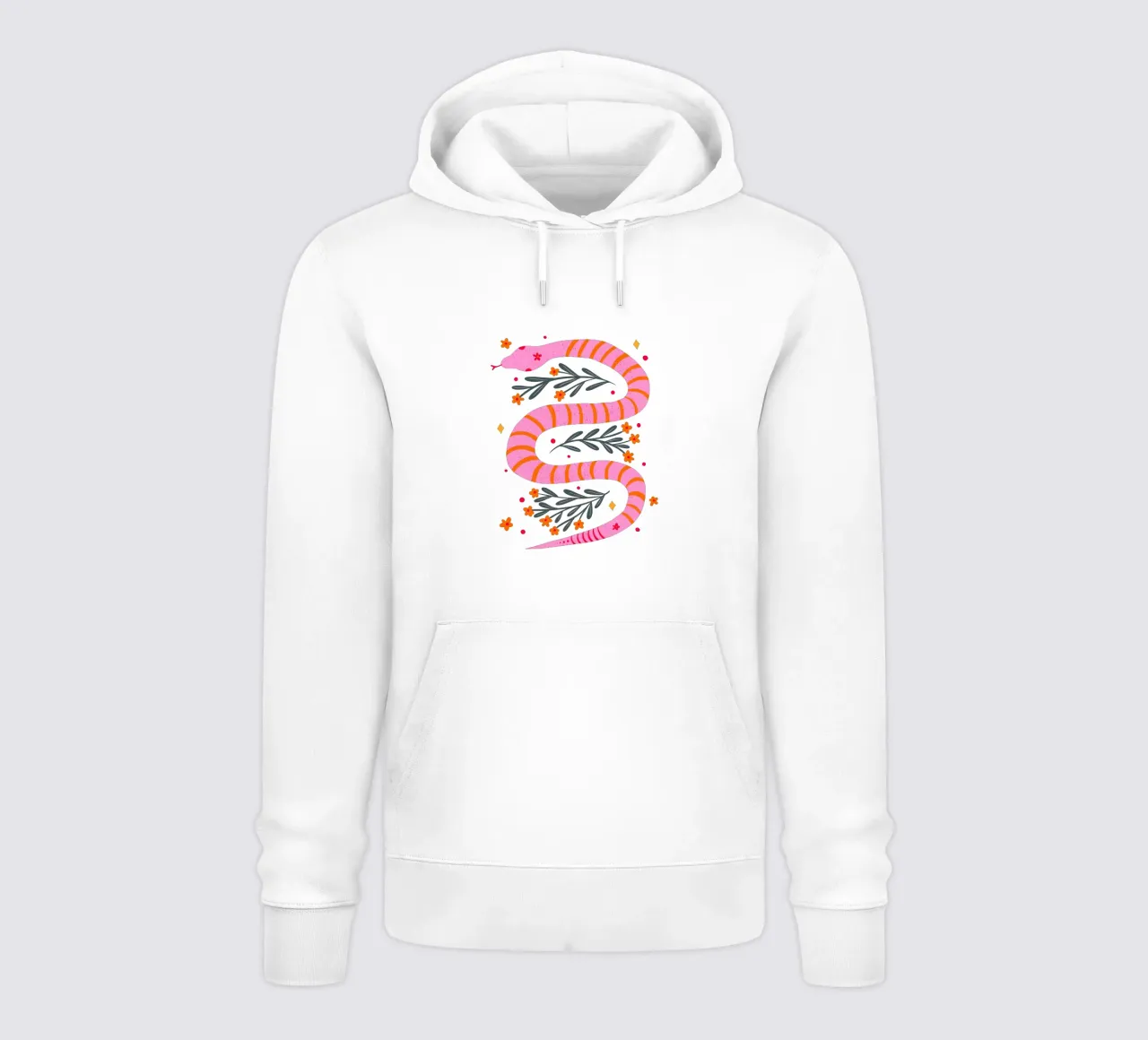 Serpente moderno - rosa e viola felpa con cappuccio da Wackapacka