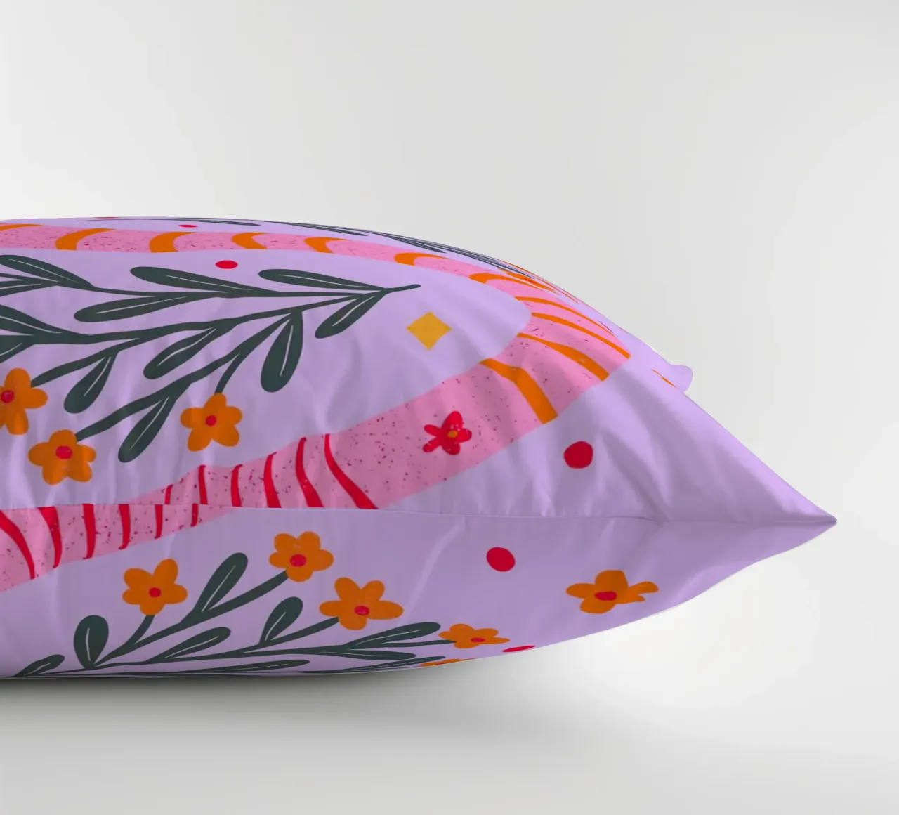 Serpente moderno - rosa e viola cuscino da Wackapacka