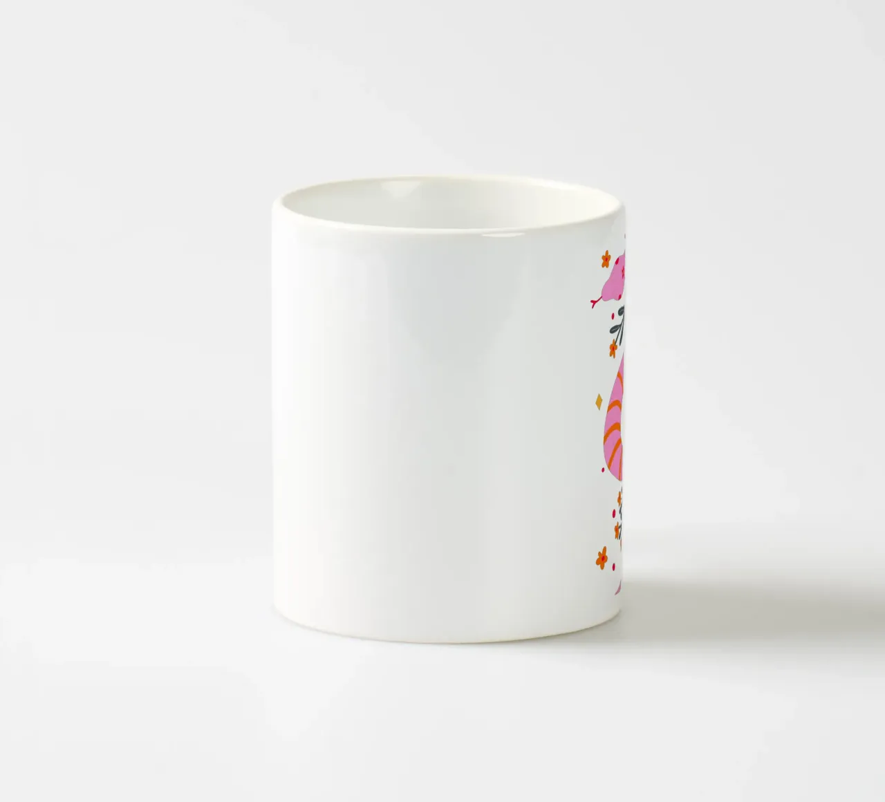 Serpente moderno - rosa e viola tazza in ceramica da Wackapacka