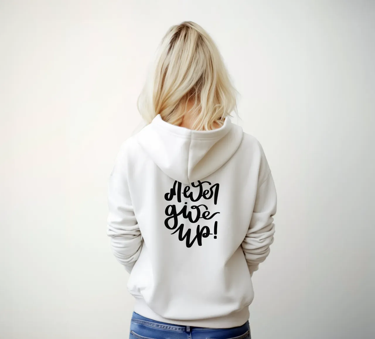 Never give up! felpa con cappuccio da LIMITED EDITION LETTERS