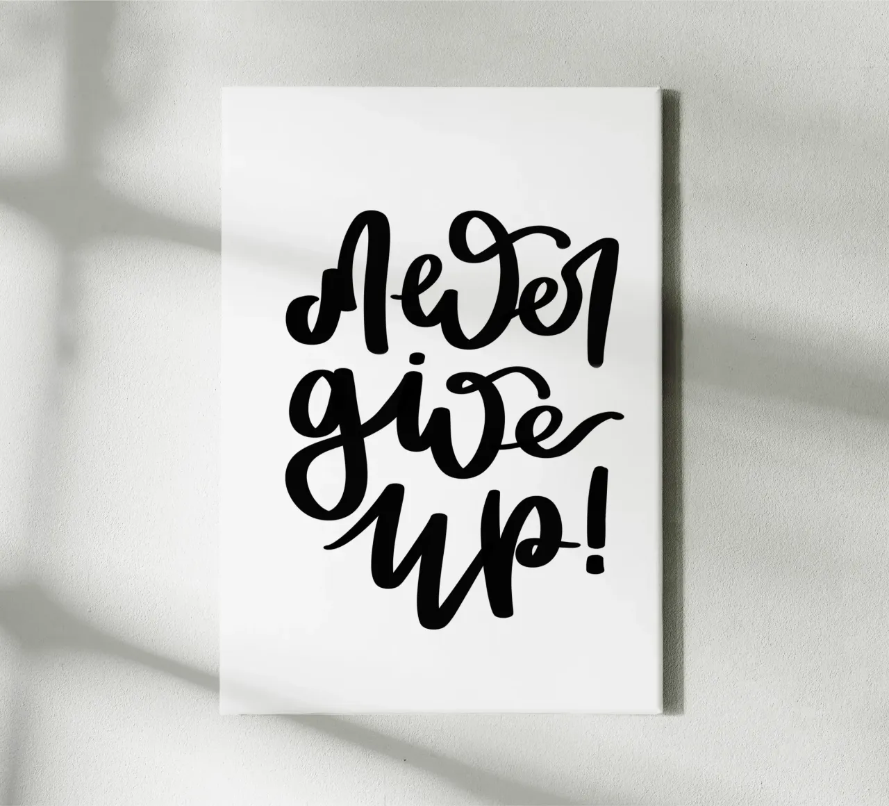 Never give up! canvas by LIMITED EDITION LETTERS