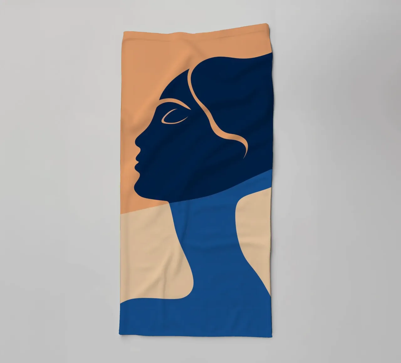 Portrait Blue Woman in Water | Inspired by H. Matisse towel by Autofocus