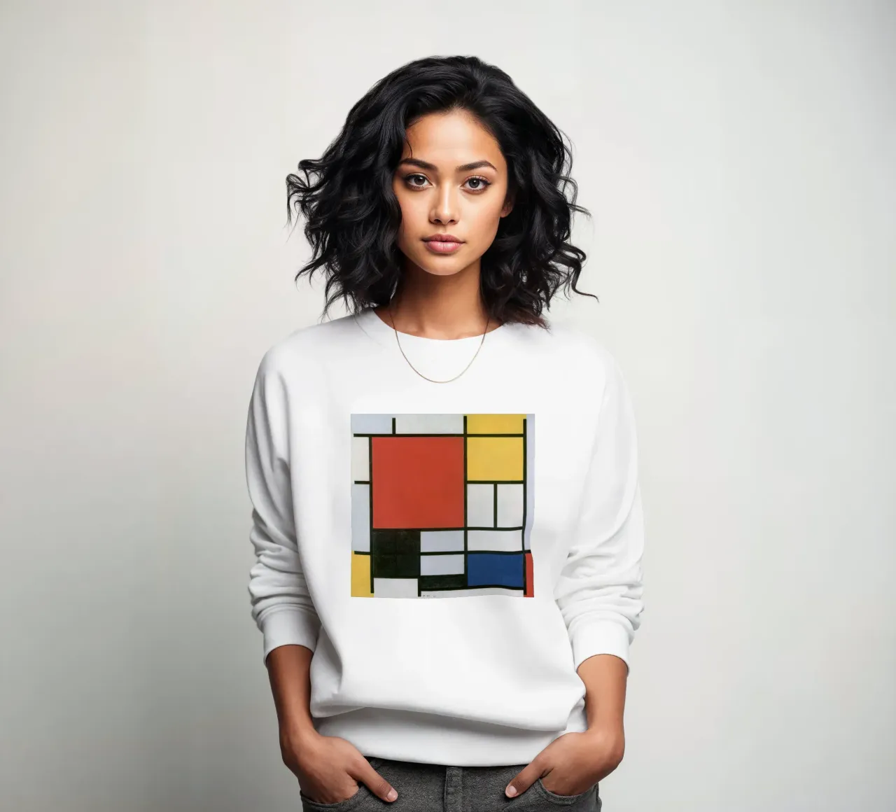 Piet Mondrian - Composizione felpa da Timeless Artworks