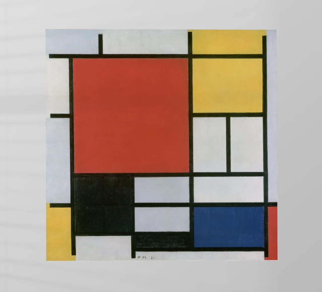 Piet Mondrian - Composizione pellicola backlit da Timeless Artworks