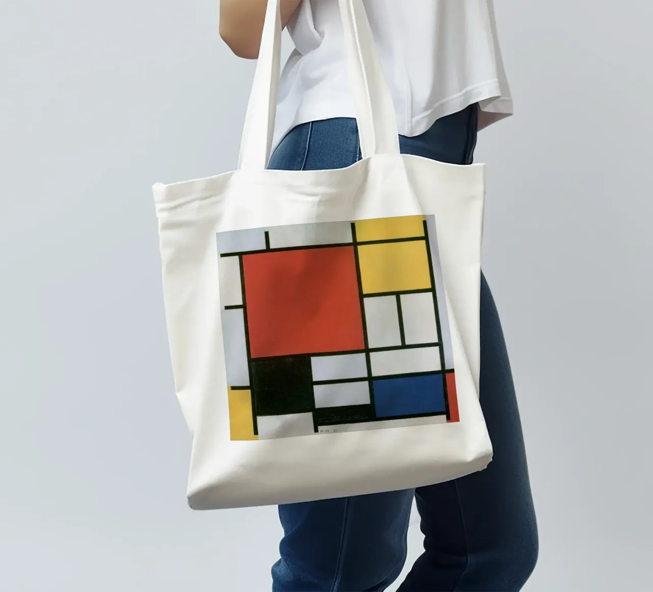 Piet Mondrian - Composizione borsa in juta da Timeless Artworks