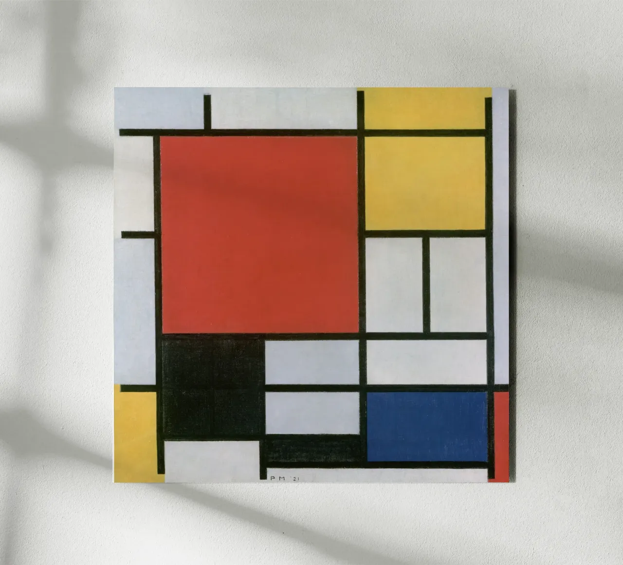 Piet Mondrian - Composizione alluminio dibond da Timeless Artworks