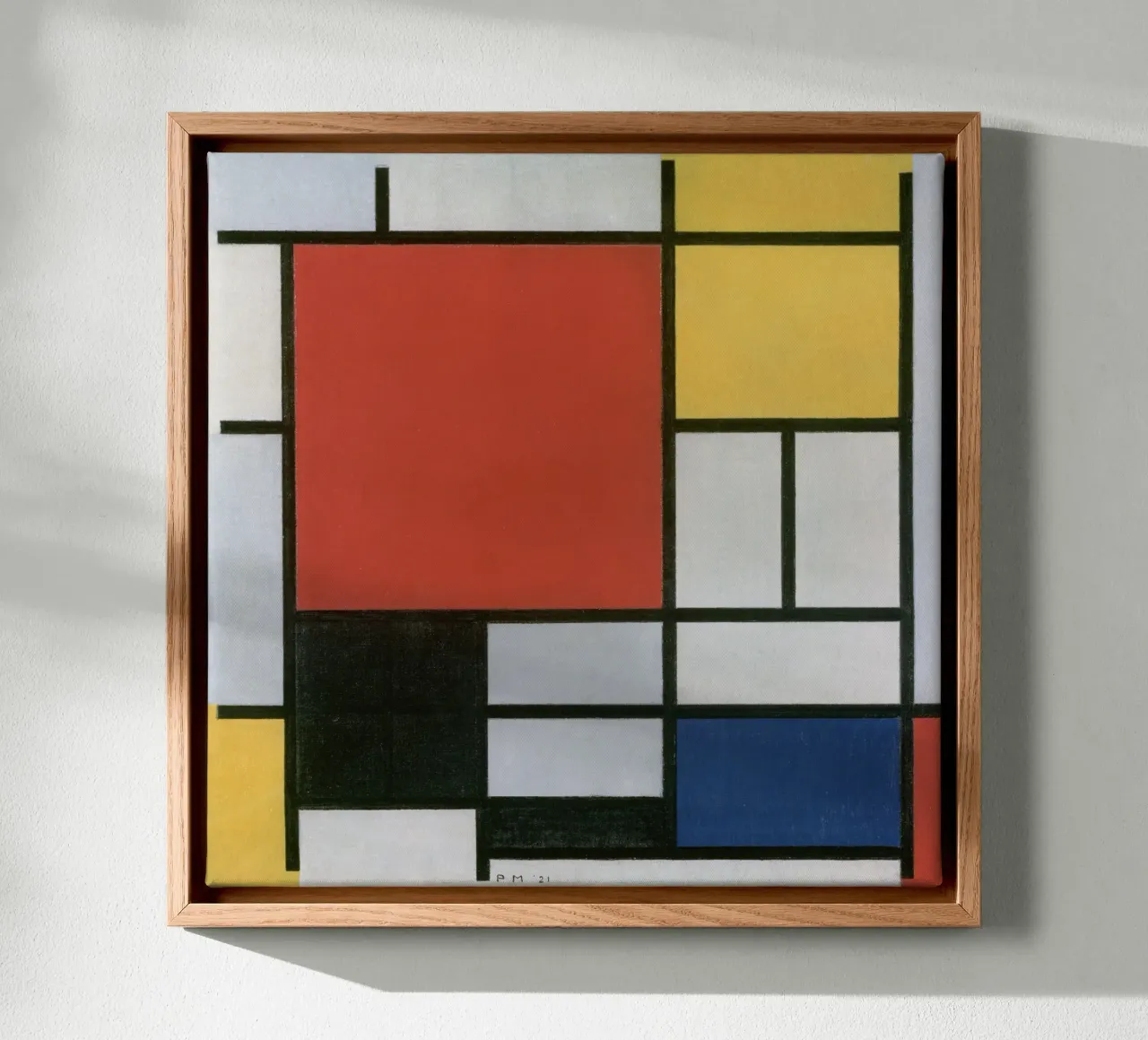 Piet Mondrian - Composizione tela con Cornice a cassetta da Timeless Artworks