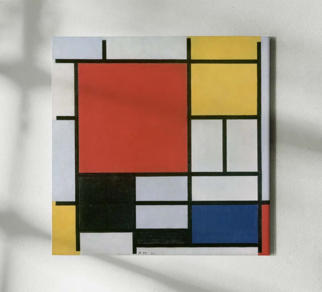 Piet Mondrian - Composizione tela con Cornice a cassetta da Timeless Artworks