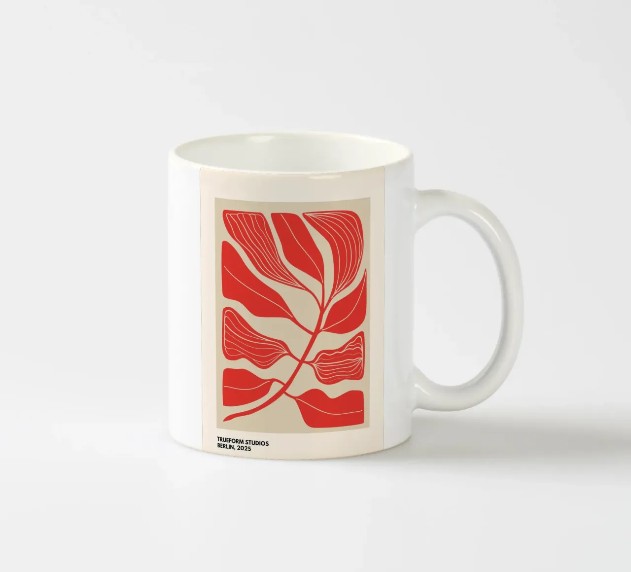 Fiery Leaves | Botanical Art tazza in ceramica da PrintCessStudio
