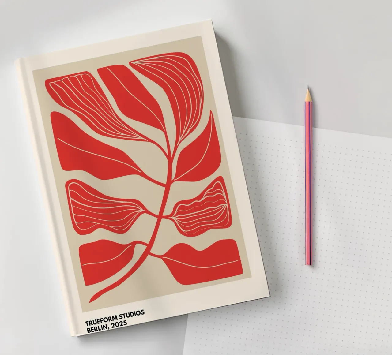 Fiery Leaves | Botanical Art Notizbuch von PrintCessStudio