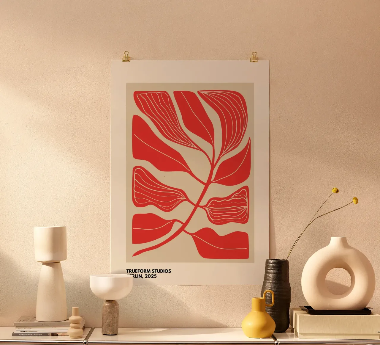 Fiery Leaves | Botanical Art carta hahnemühle da PrintCessStudio
