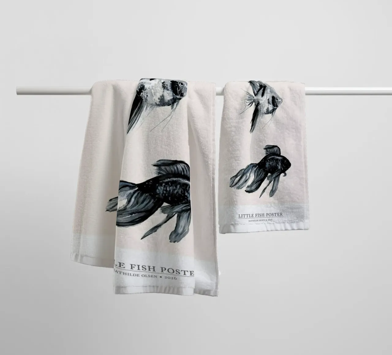 Little Fish towel by Mathilde Olsen