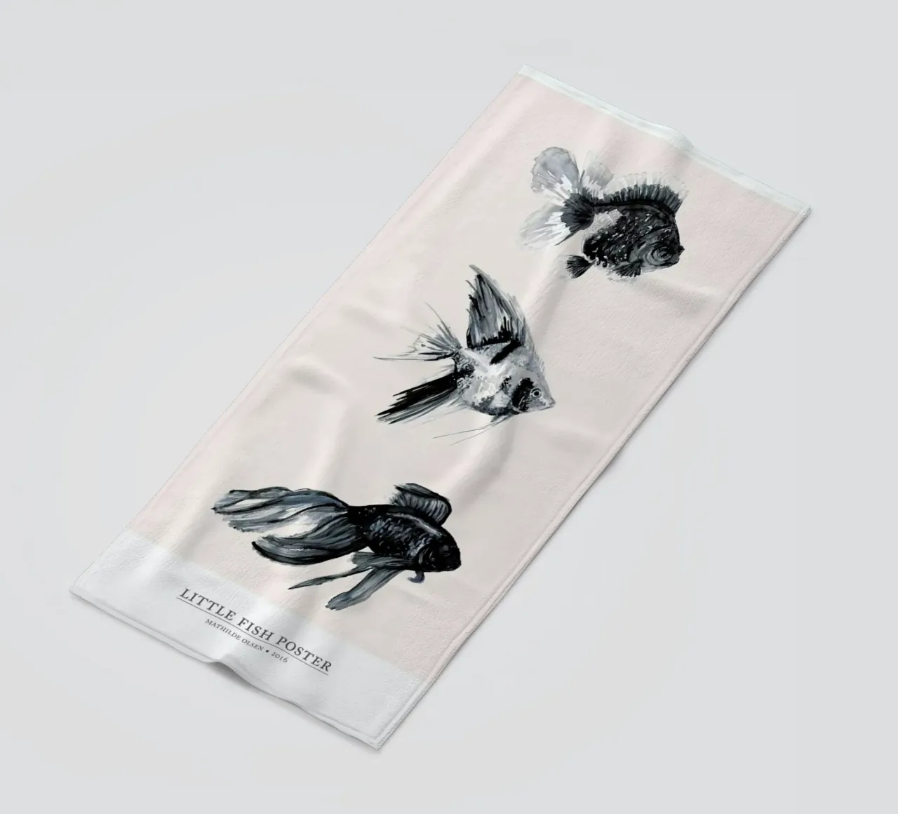 Little Fish beach towel by Mathilde Olsen