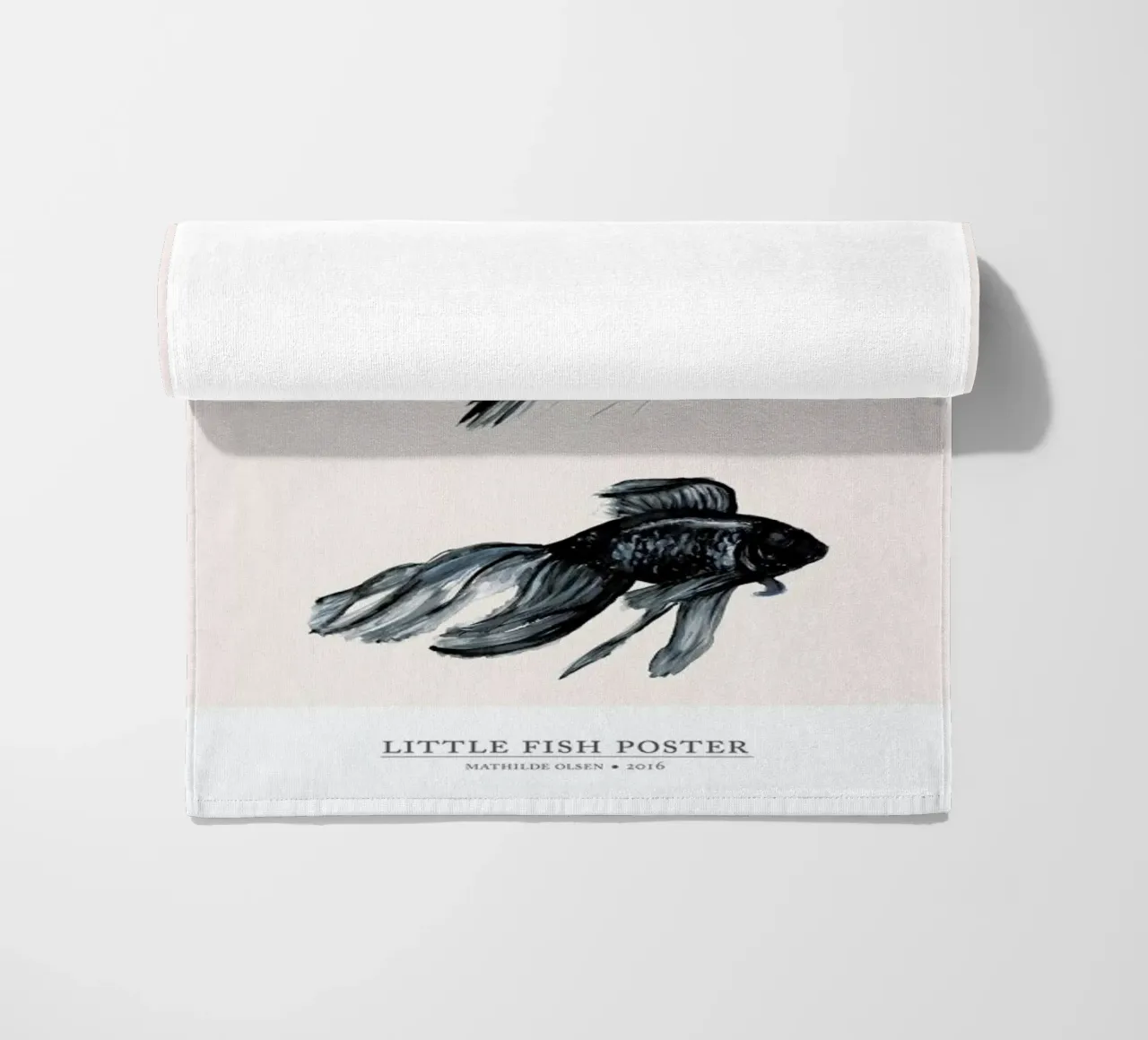 Little Fish beach towel by Mathilde Olsen