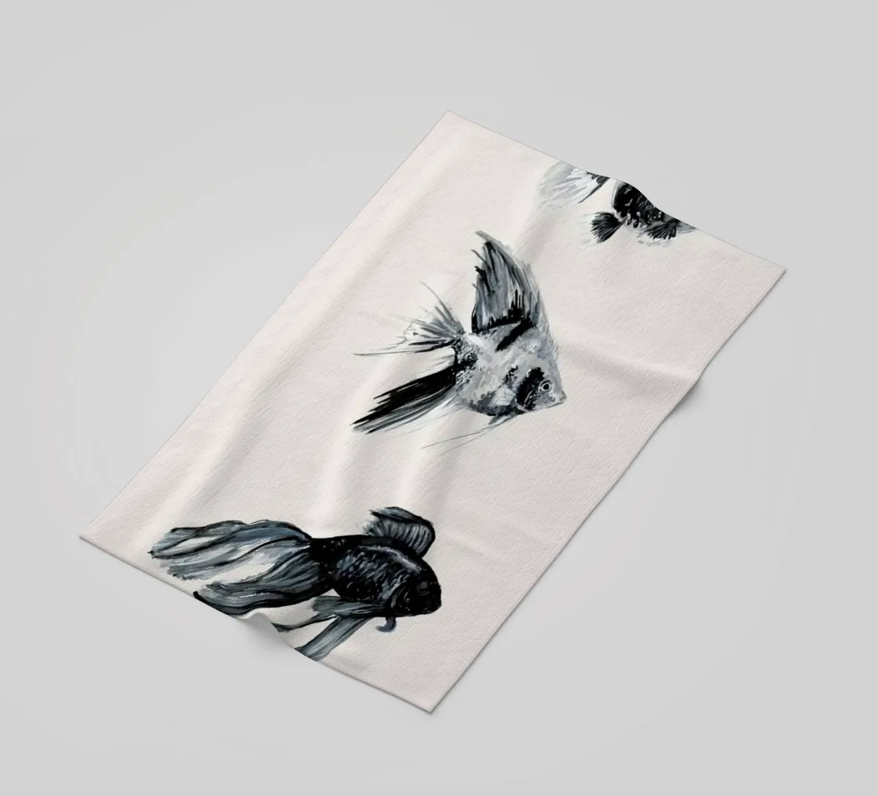 Little Fish beach towel by Mathilde Olsen
