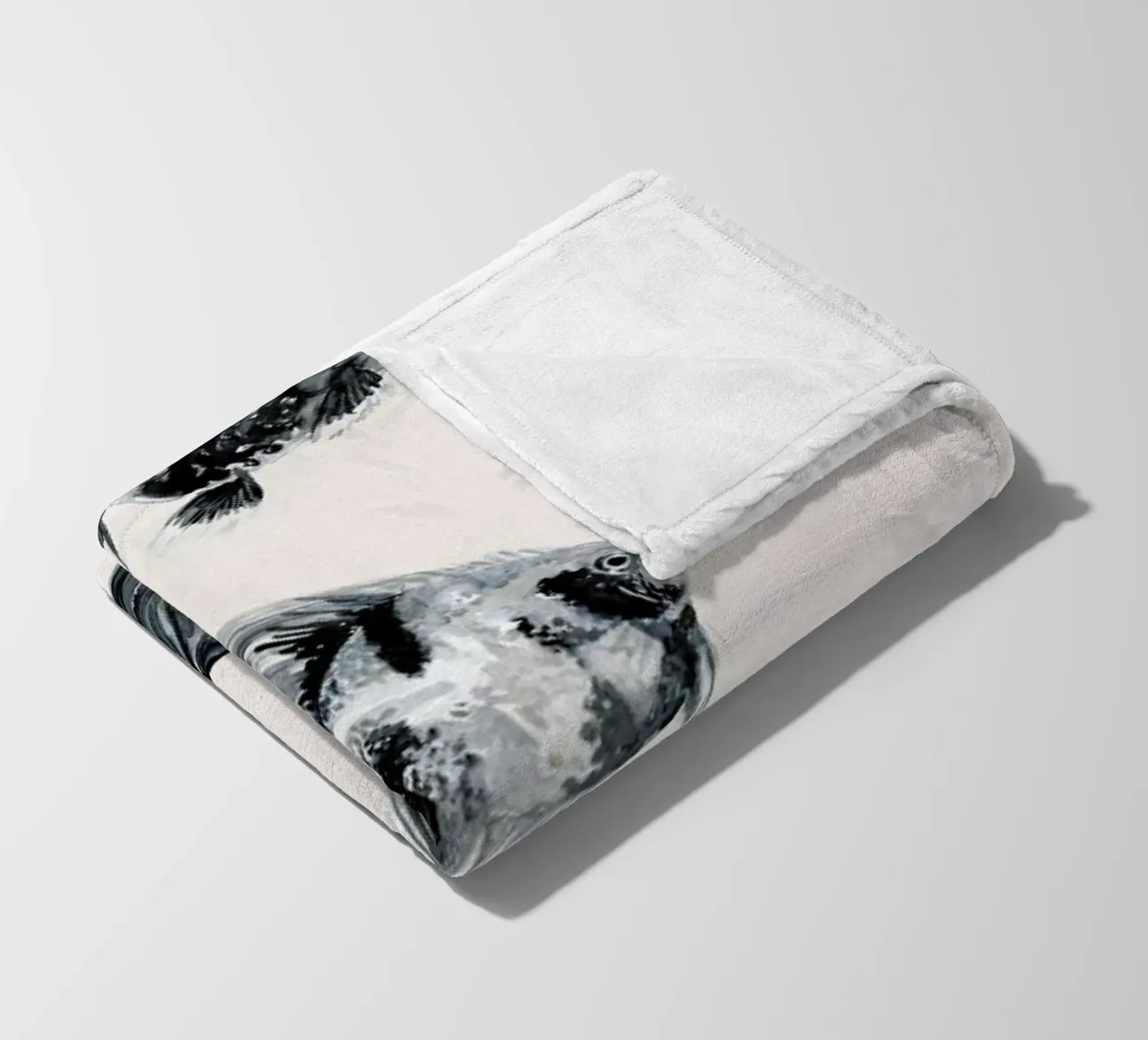 Little Fish fleece blanket by Mathilde Olsen