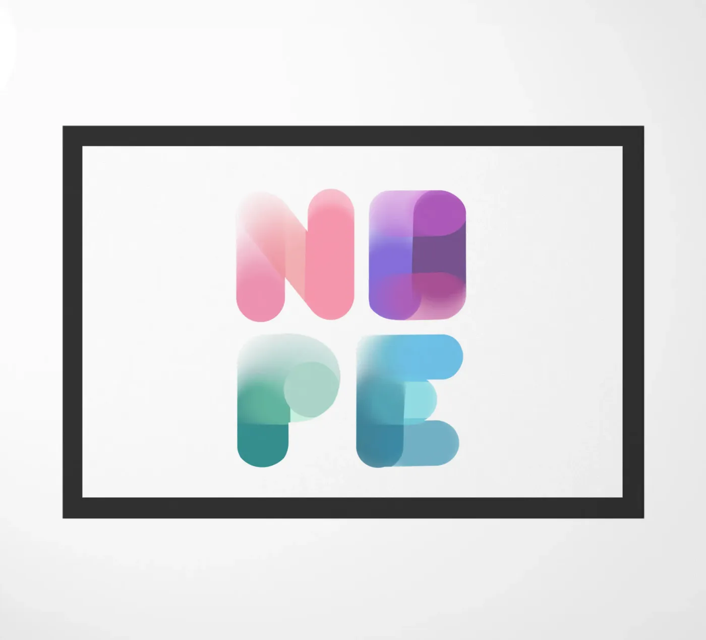 NOPE deurmat van LIMITED EDITION LETTERS