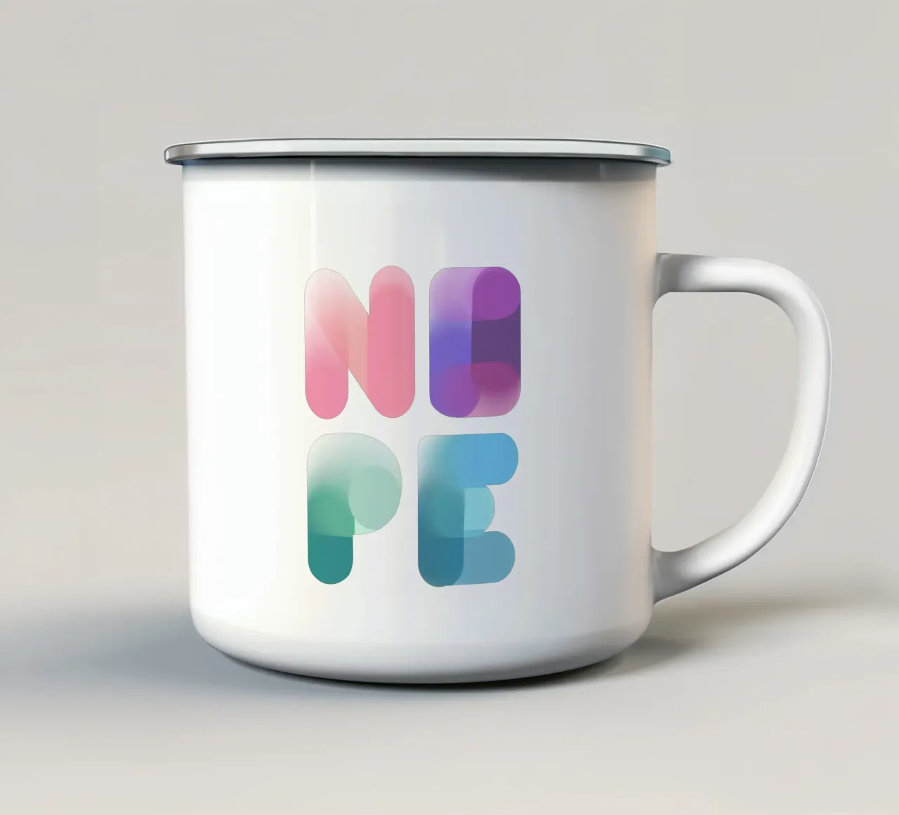 NOPE tazza in smalto da LIMITED EDITION LETTERS