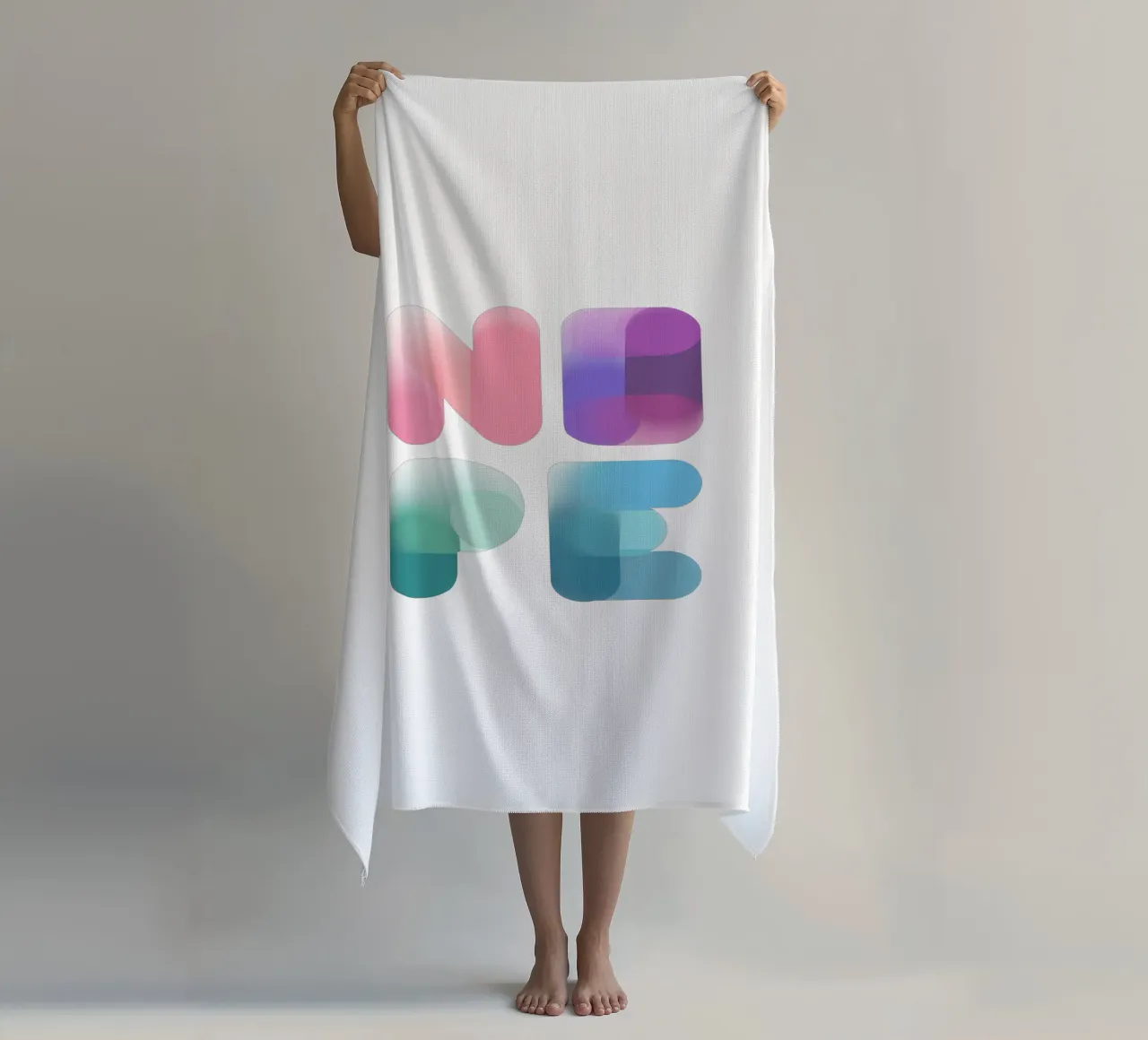 NOPE beach towel by LIMITED EDITION LETTERS