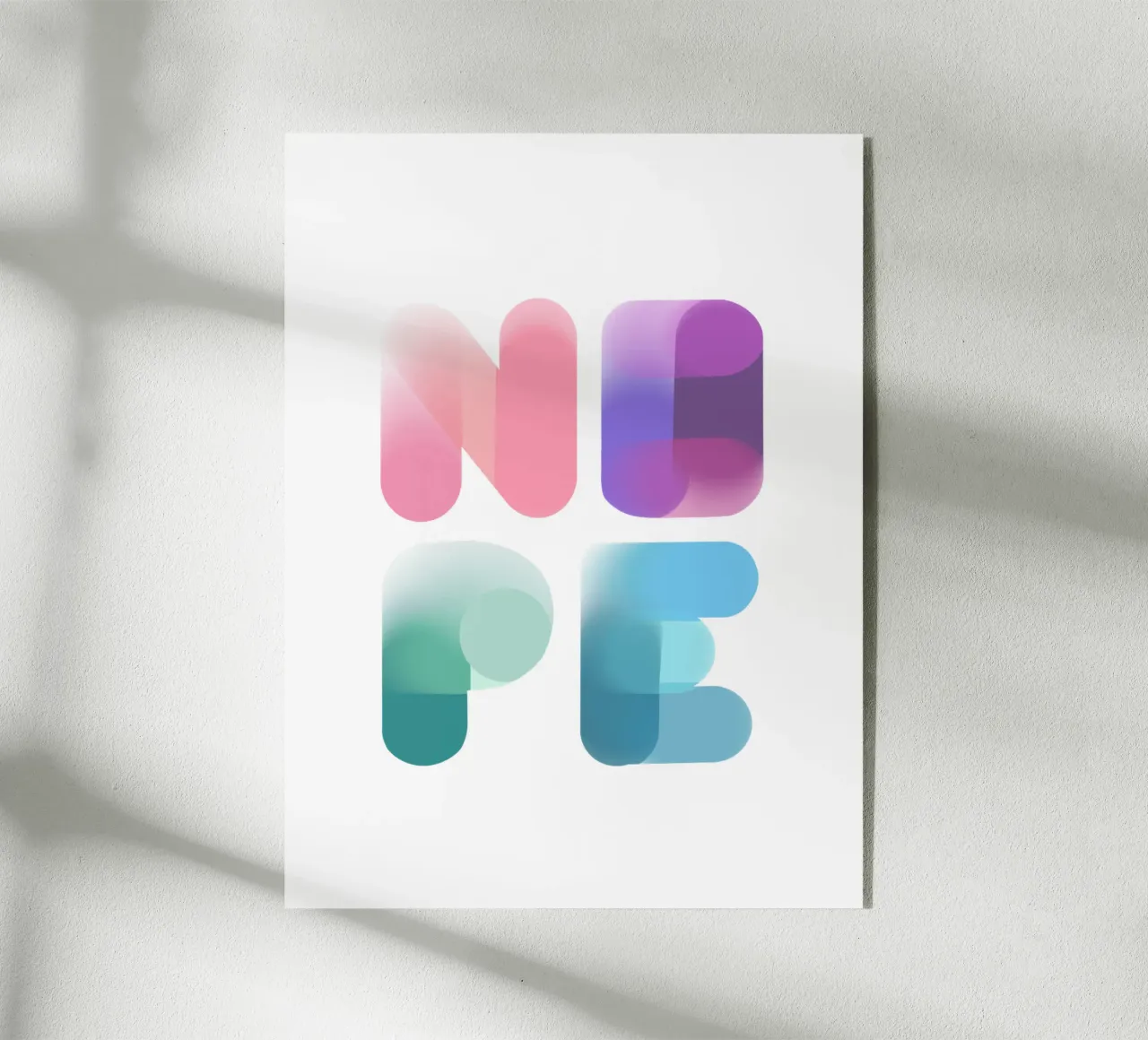 NOPE plexiglass da LIMITED EDITION LETTERS