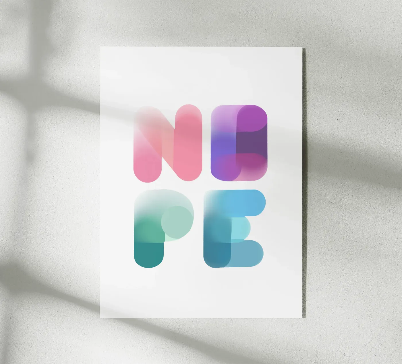 NOPE acryl van LIMITED EDITION LETTERS
