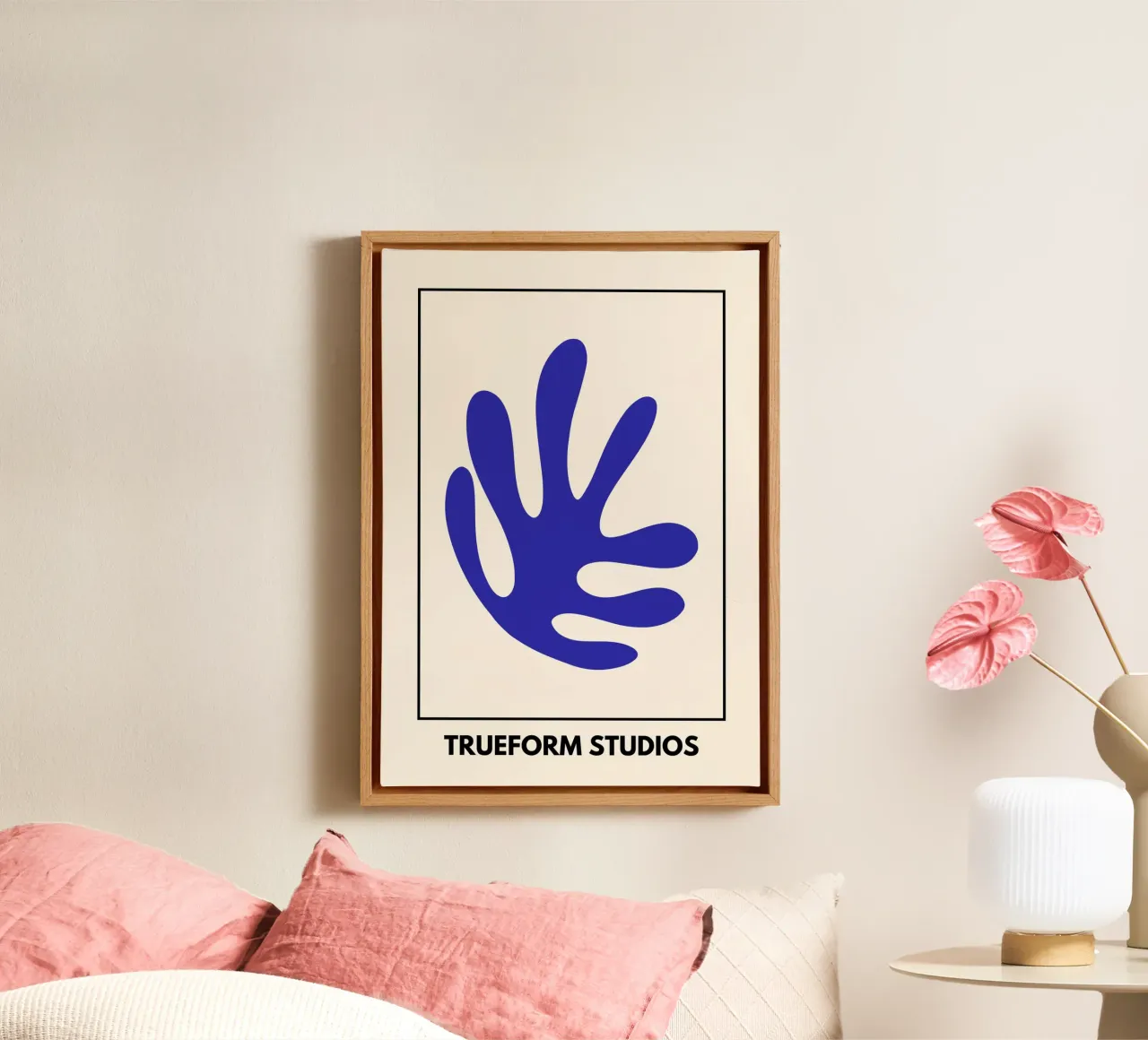 Indigo Serenity | Design Art tela con Cornice a cassetta da PrintCessStudio