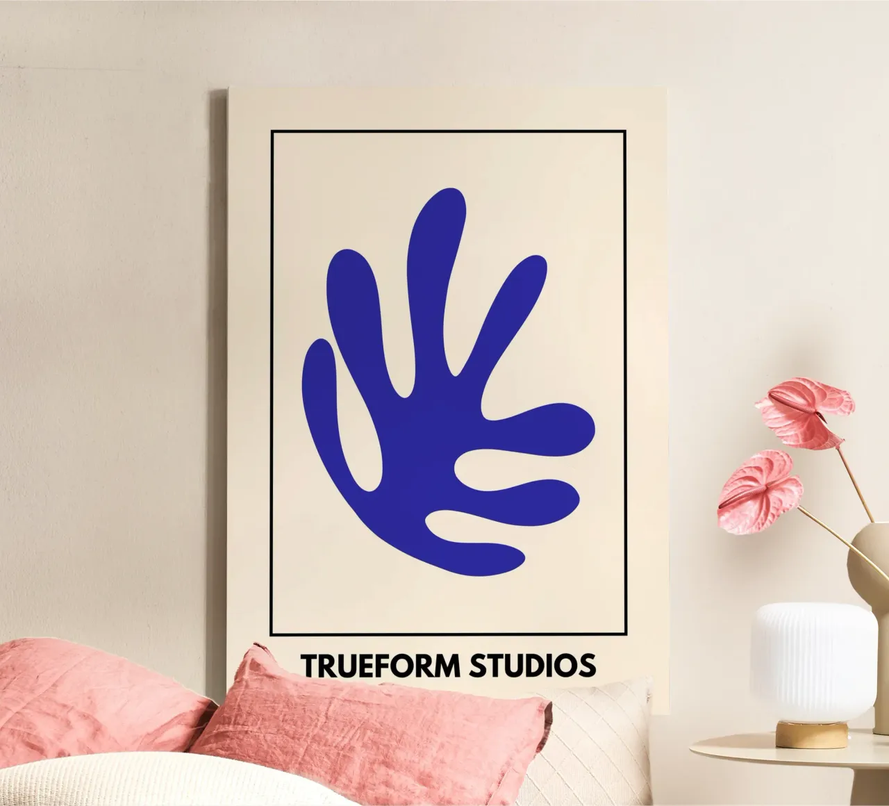 Indigo Serenity | Design Art tela con Cornice a cassetta da PrintCessStudio