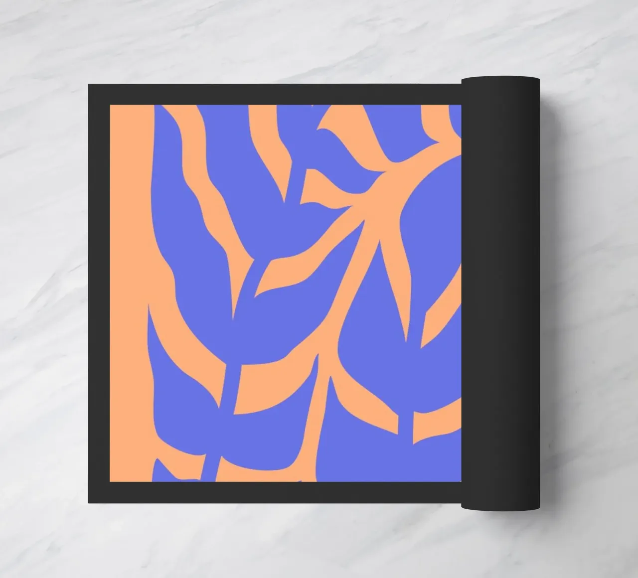 Vivid Harmony: Blue Leaf & Fiery Glow | Design Art zerbino da PrintCessStudio