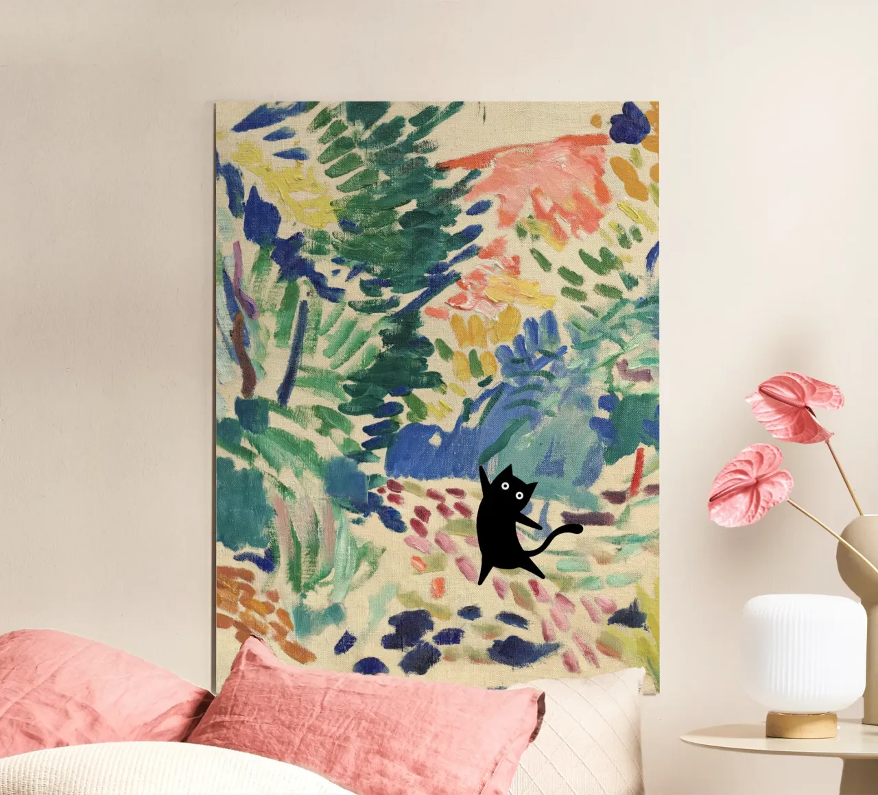 Henri Matisse Paesaggio a Collioure, Gatto nero poster da Peaches Art Prints