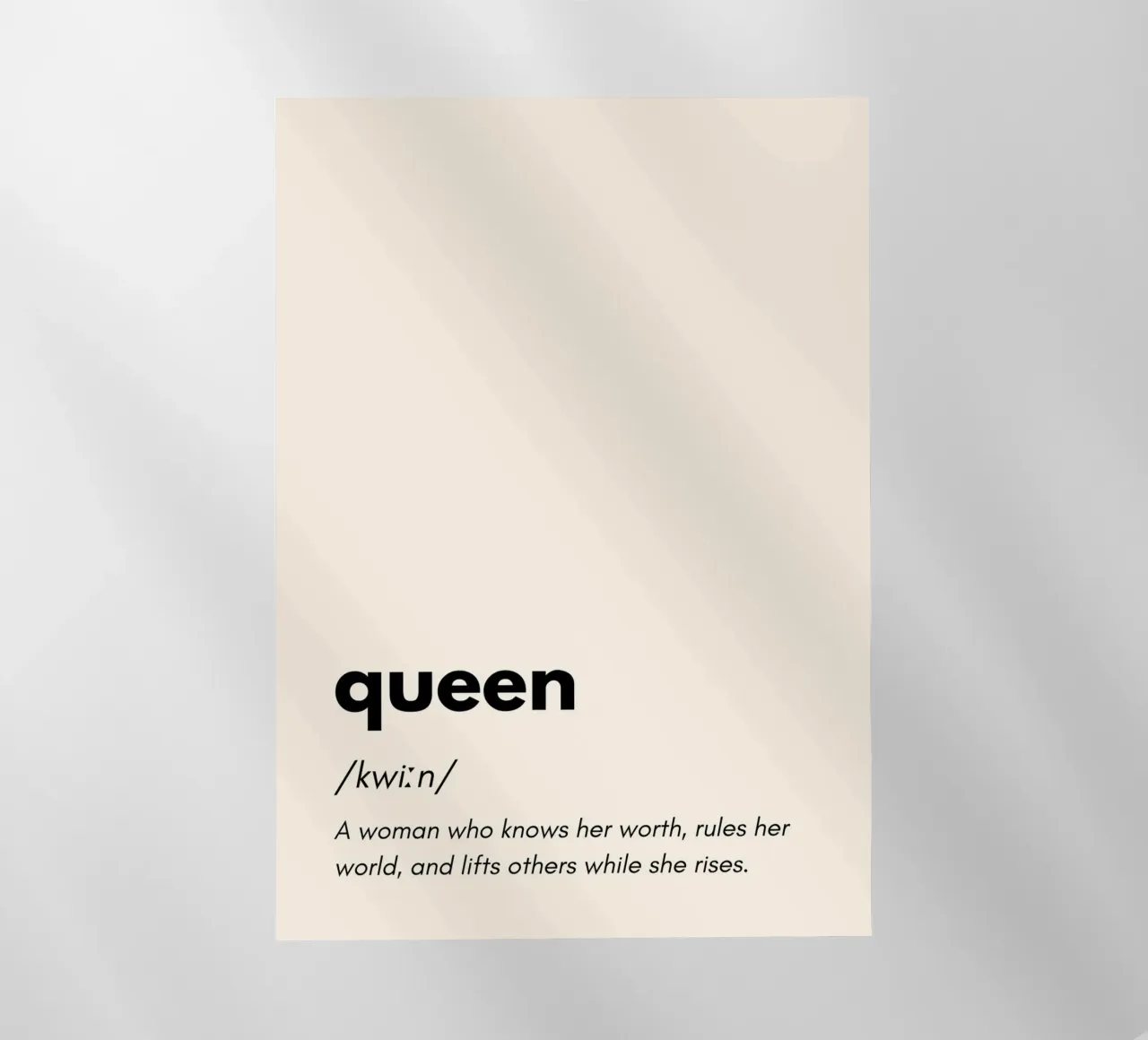 The Definition of a Queen | Female Art pellicola backlit da PrintCessStudio