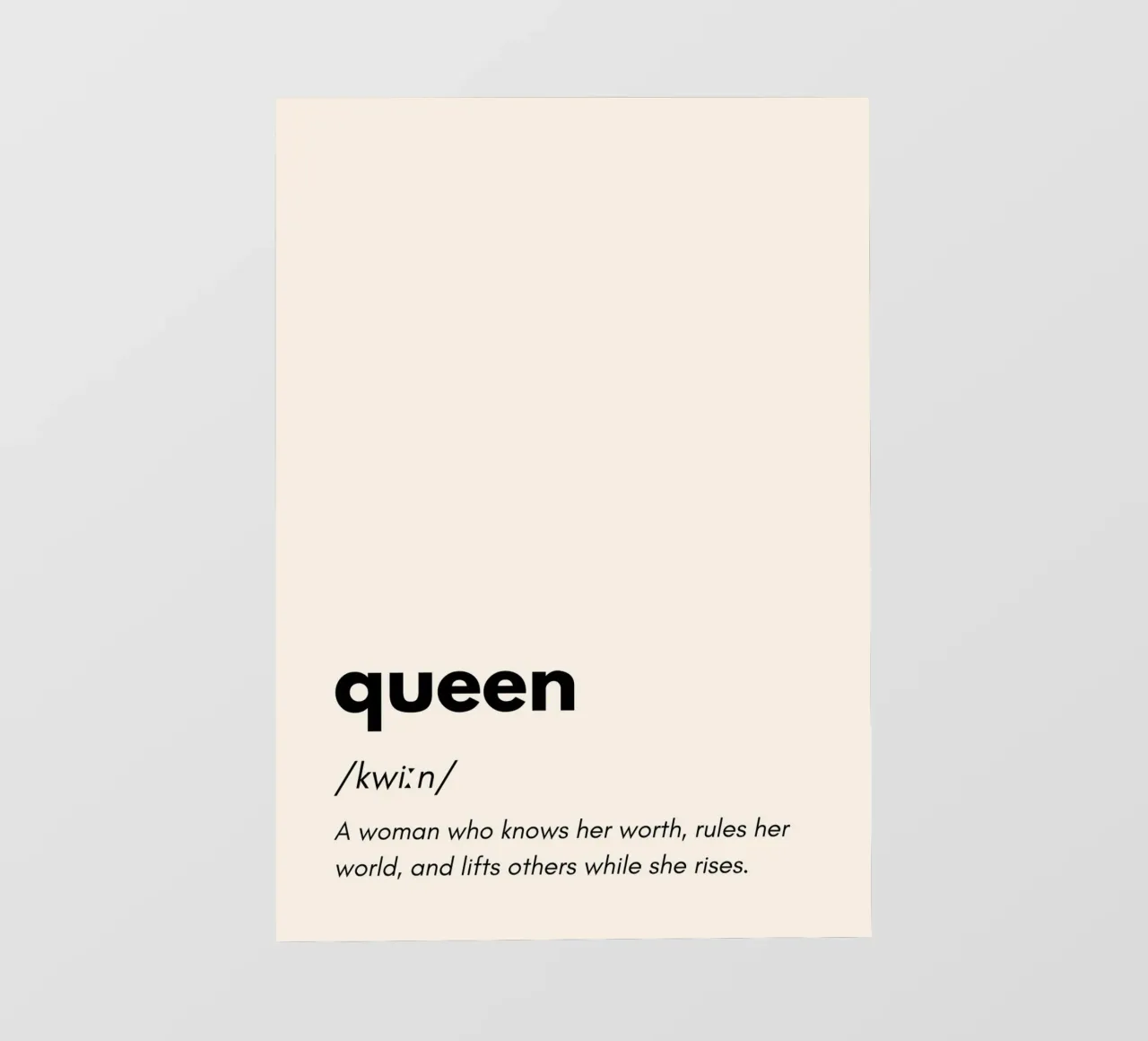 The Definition of a Queen | Female Art telo in pvc da PrintCessStudio