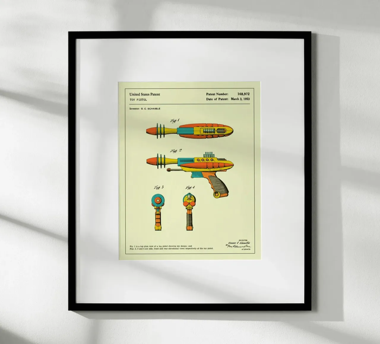 Ray Gun Patent (1953) poster da Jazzberry Blue