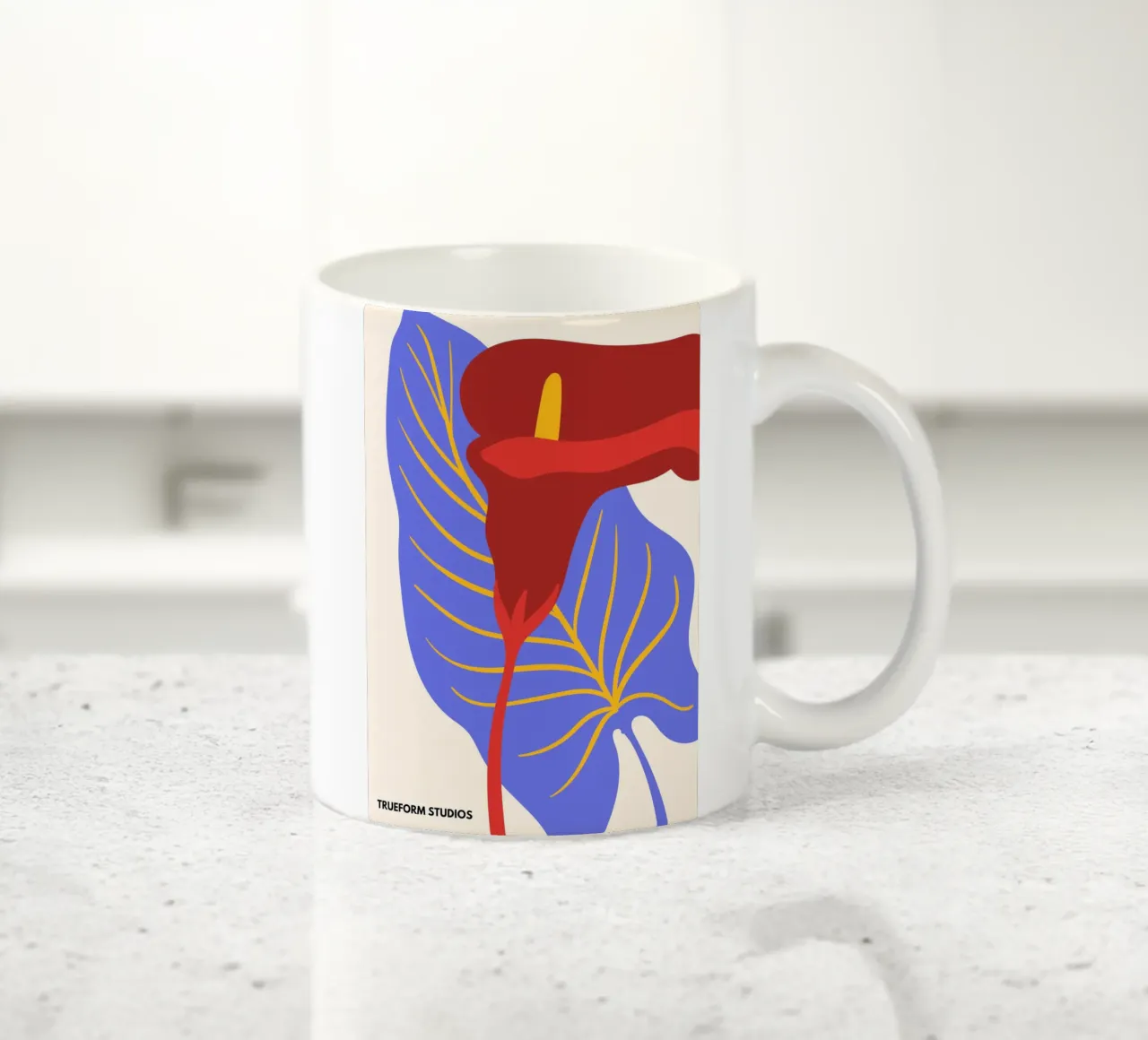 Passionate Petals: The Red Calla tazza in ceramica da PrintCessStudio