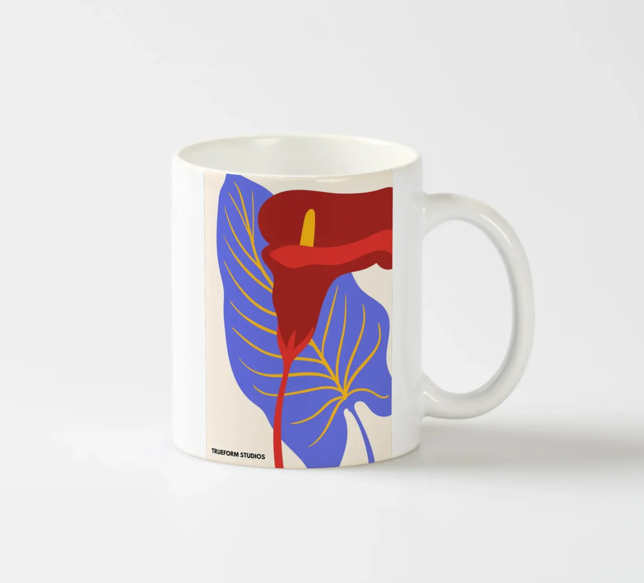 Passionate Petals: The Red Calla tazza in ceramica da PrintCessStudio