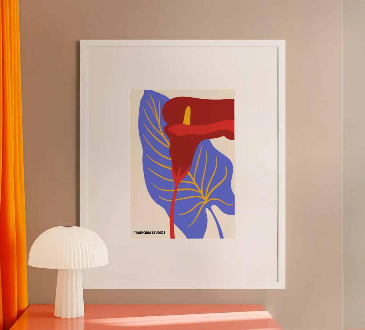 Passionate Petals: The Red Calla poster da PrintCessStudio