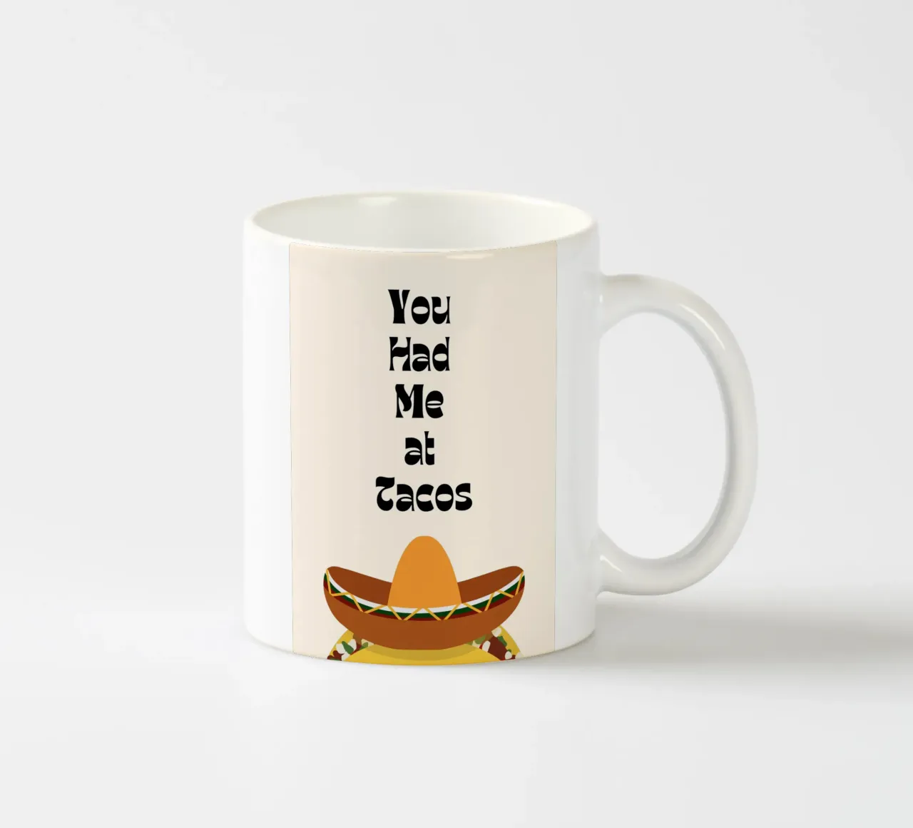 You Had Me at Tacos – Fun & Playful Print keramische mok van PrintCessStudio