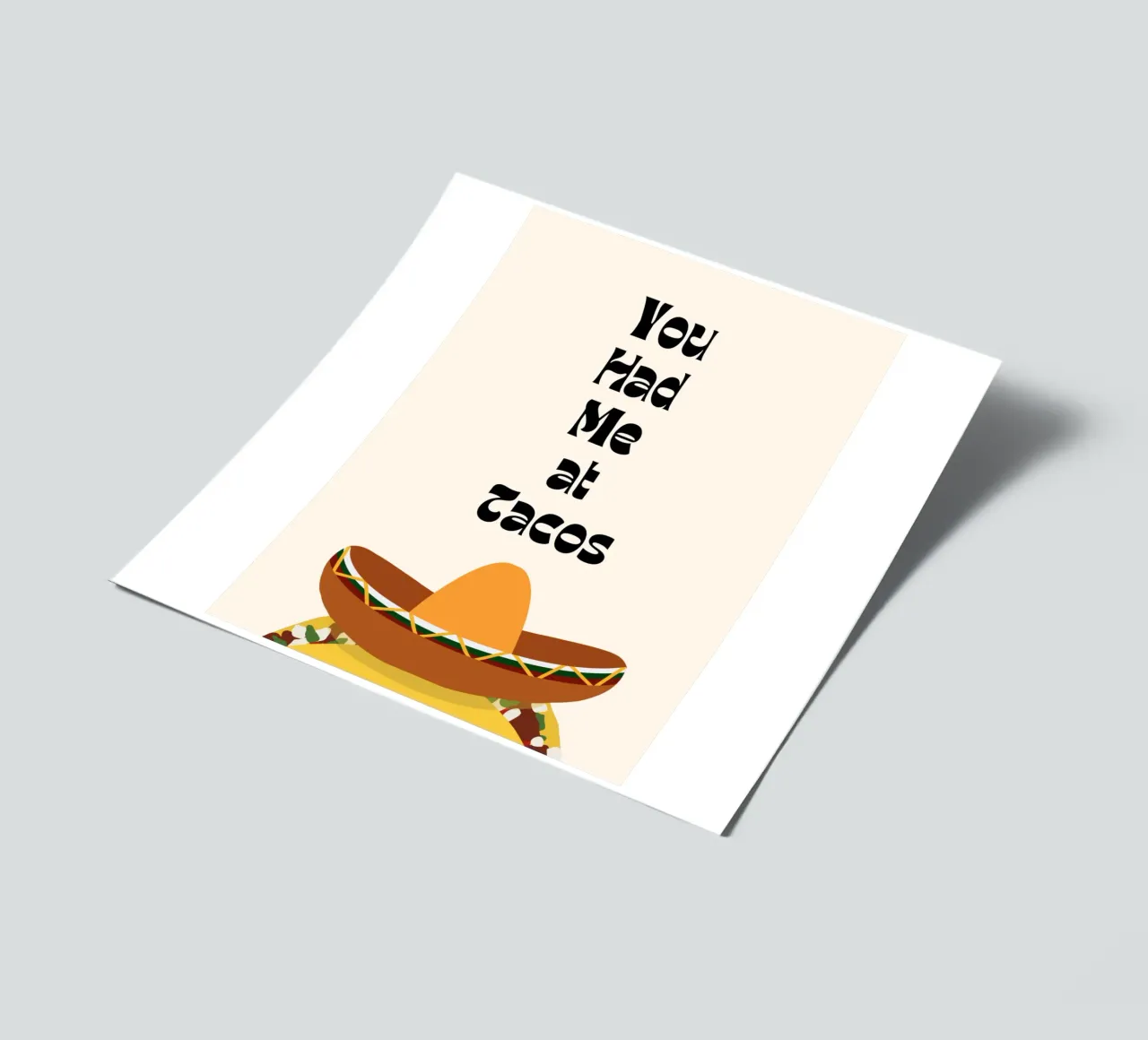 You Had Me at Tacos – Fun & Playful Print foglio adesivo da PrintCessStudio