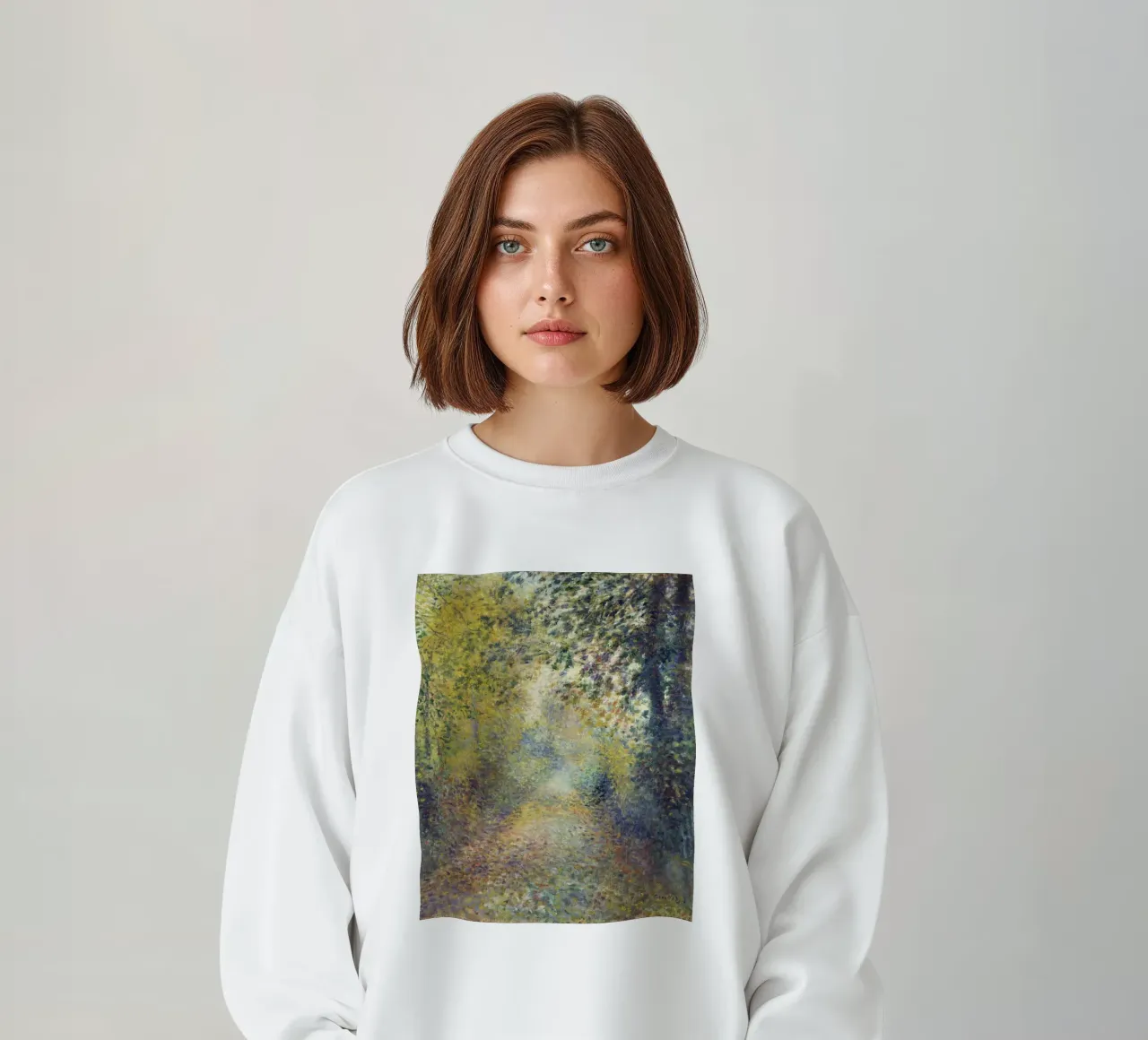 Pierre-Auguste Renoir - In den Wäldern Sweatshirt von Timeless Artworks