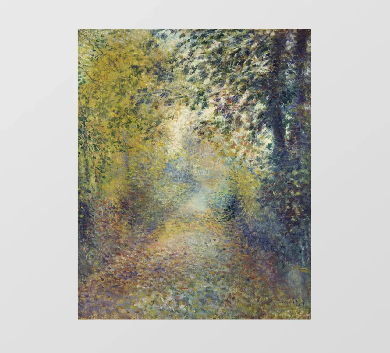Pierre-Auguste Renoir - Nel bosco pellicola backlit da Timeless Artworks