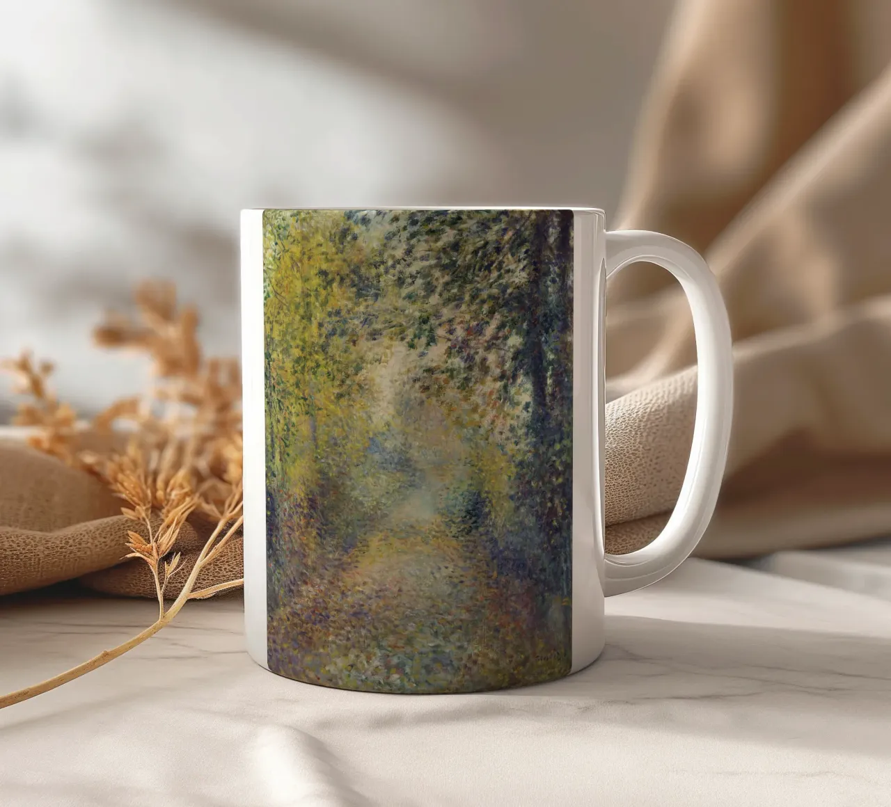 Pierre-Auguste Renoir - Nel bosco tazza in ceramica da Timeless Artworks