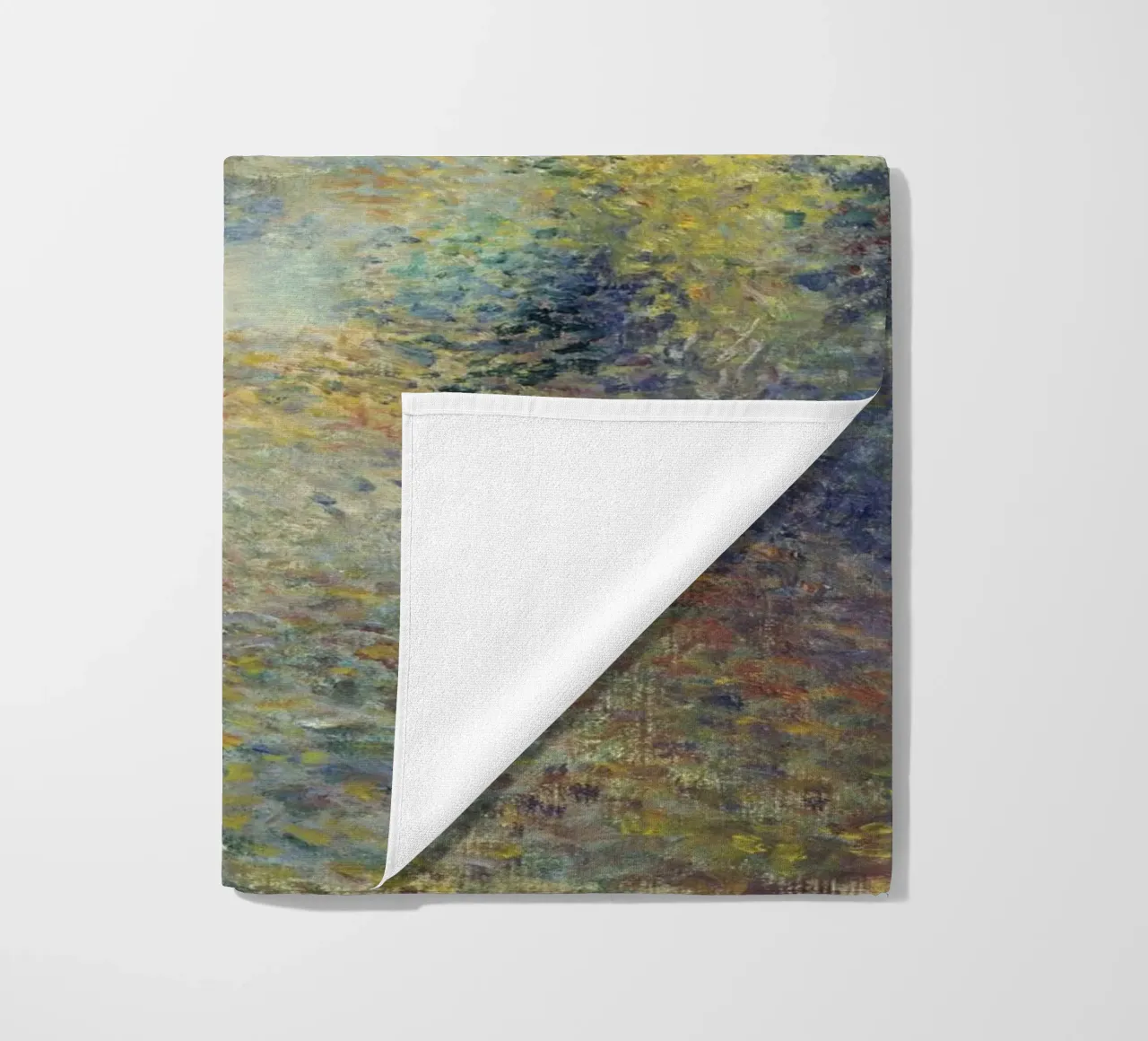 Pierre-Auguste Renoir - In the Woods beach towel by Timeless Artworks