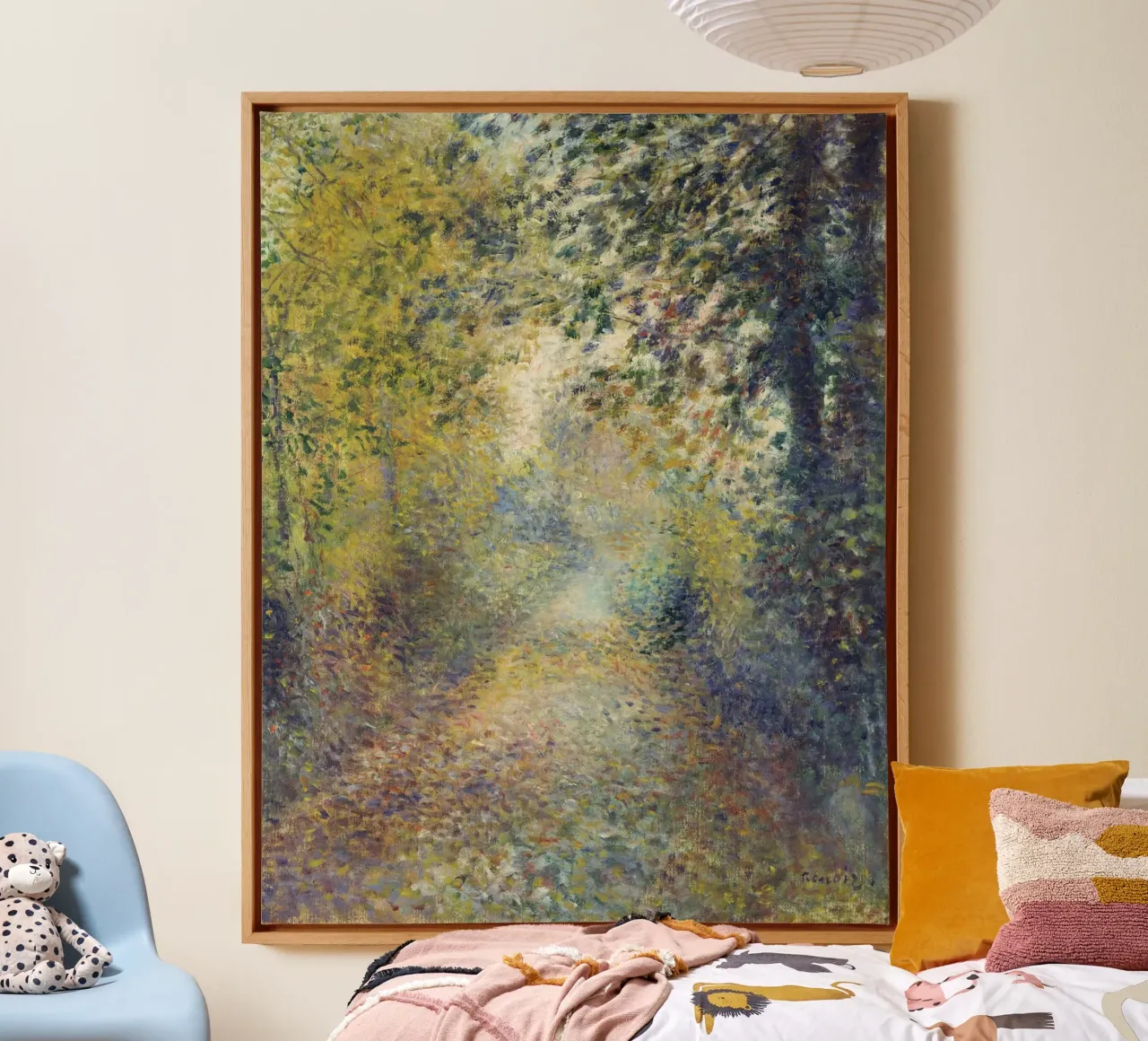 Pierre-Auguste Renoir - In den Wäldern Leinwand mit Schattenfugenrahmen von Timeless Artworks