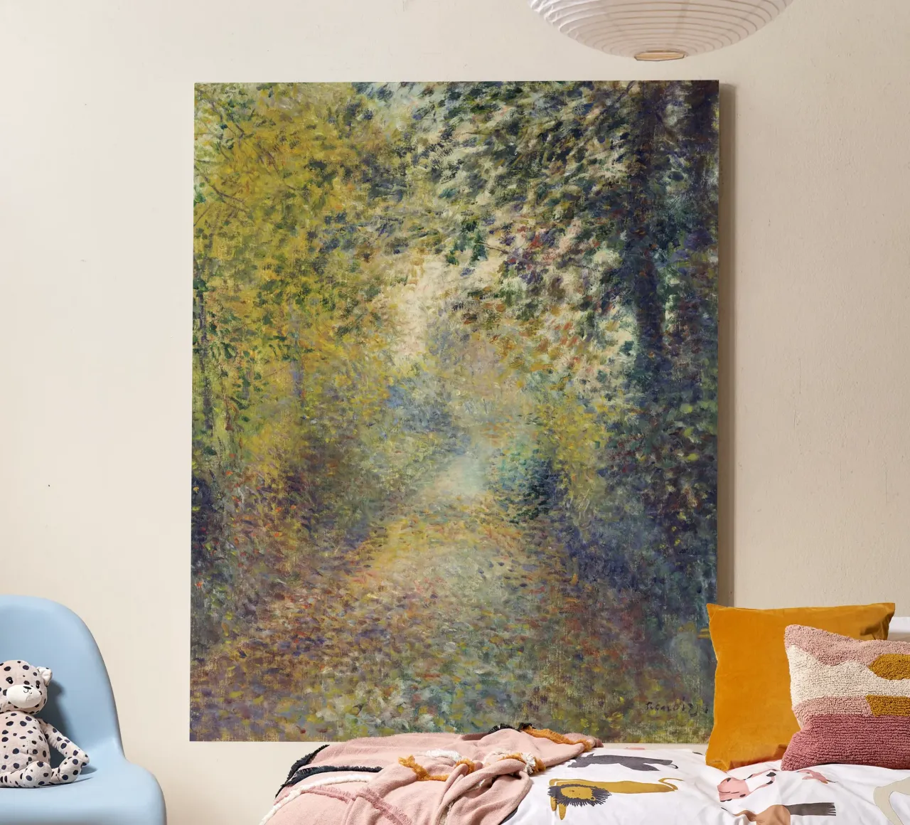 Pierre-Auguste Renoir - In den Wäldern Leinwand mit Schattenfugenrahmen von Timeless Artworks