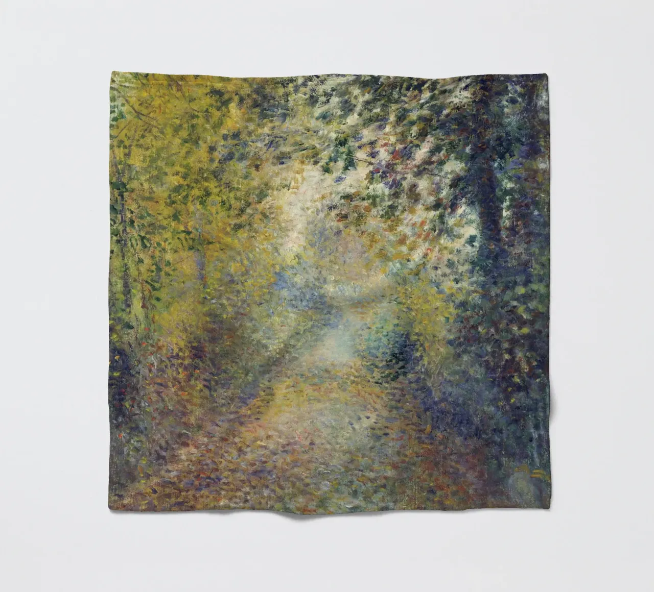 Pierre-Auguste Renoir - In den Wäldern Fleecedecke von Timeless Artworks