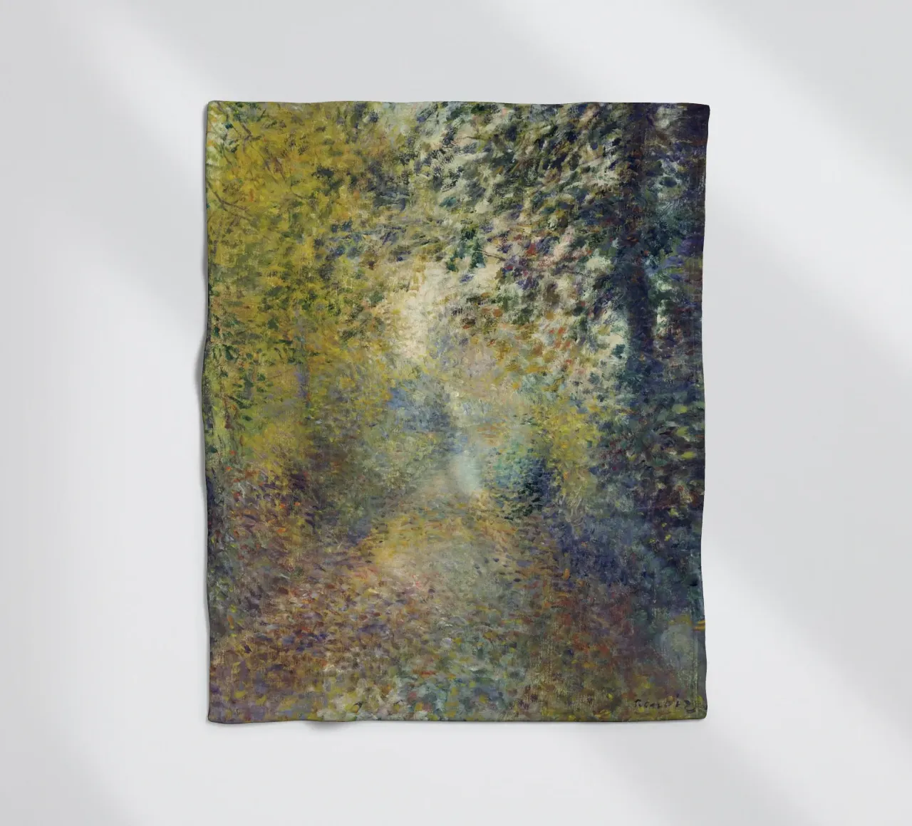 Pierre-Auguste Renoir - In den Wäldern Fleecedecke von Timeless Artworks