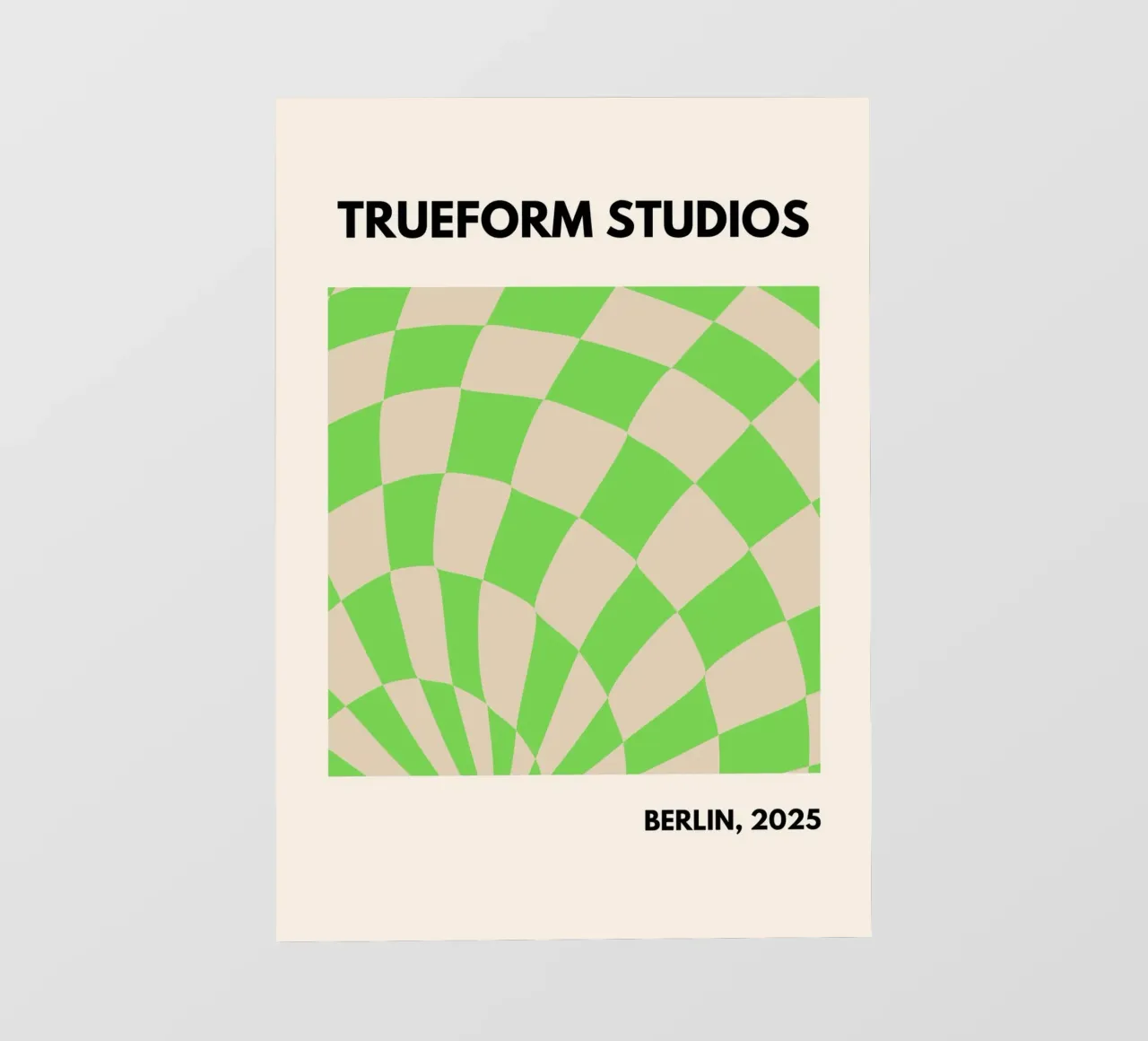 Green Checkered Vibes – Modern Design telo in pvc da PrintCessStudio