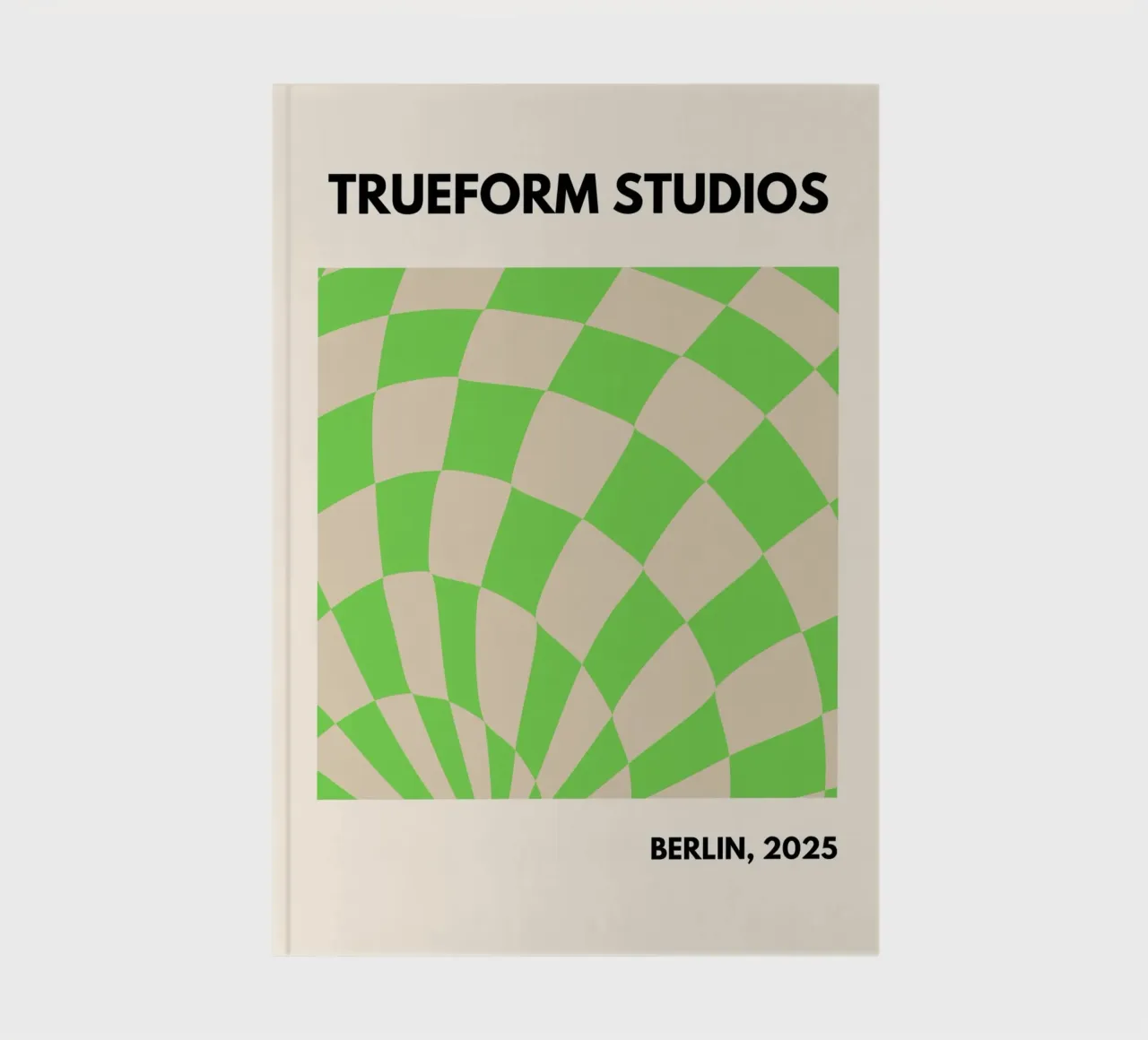 Green Checkered Vibes – Modern Design diario da PrintCessStudio